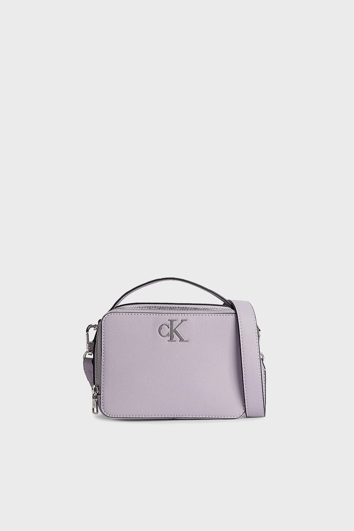 Calvin Klein Fermuarlı Ayarlanabilir Çapraz Askılı K60K610683PC1 Bayan Çanta K60K610683 PC1 GRİ - 1