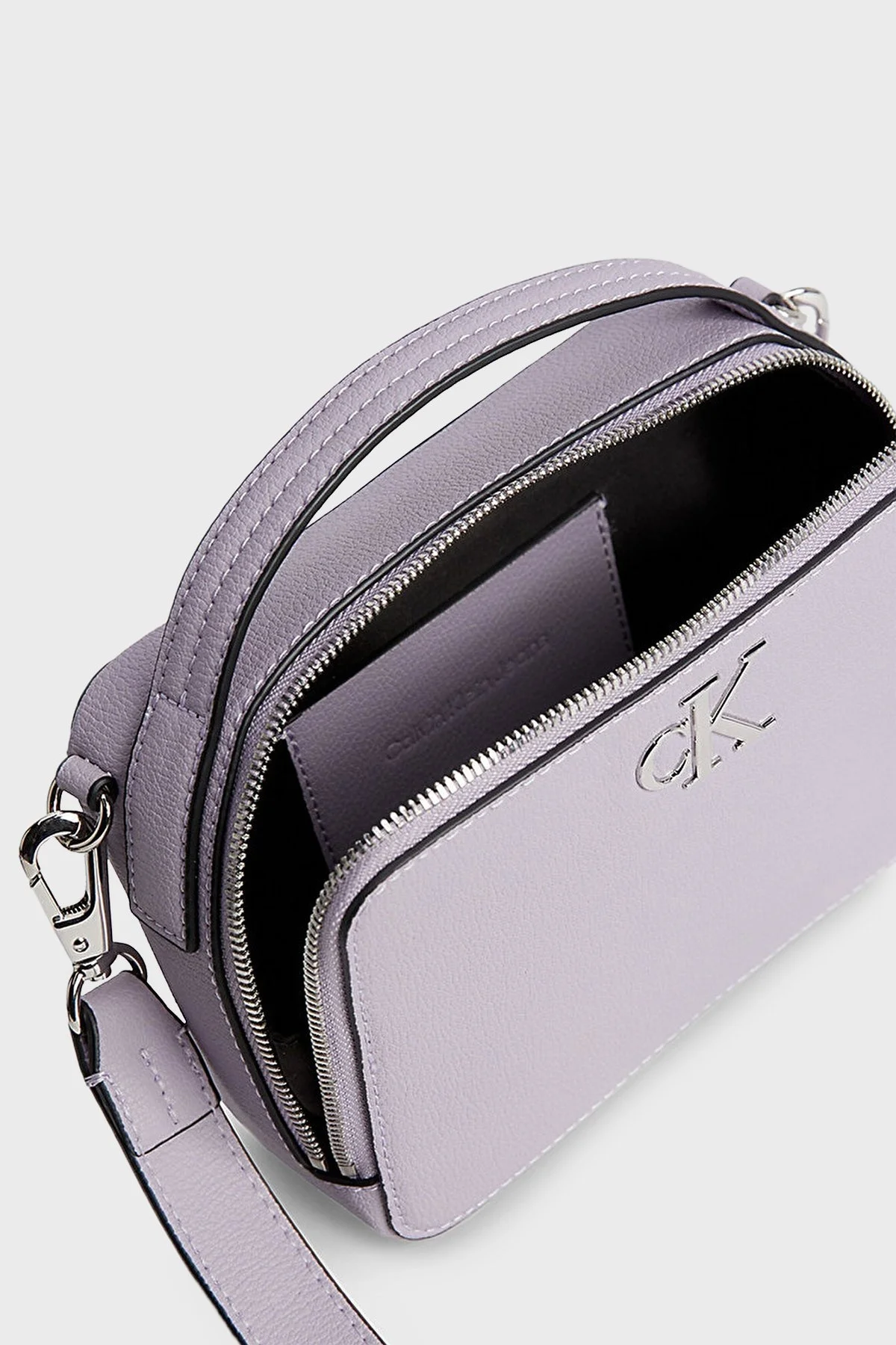 Calvin Klein Fermuarlı Ayarlanabilir Çapraz Askılı K60K610683PC1 Bayan Çanta K60K610683 PC1 GRİ - 5