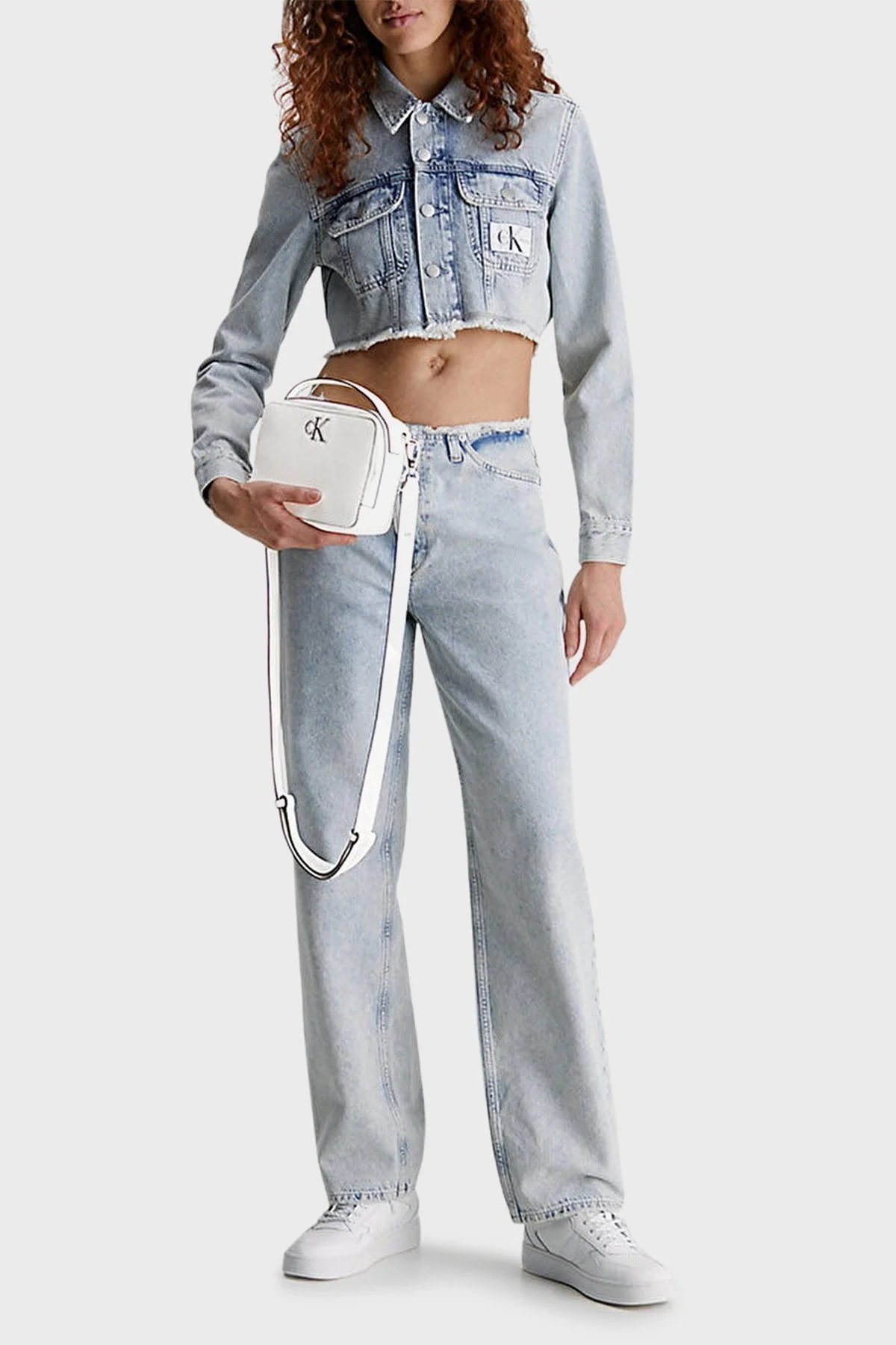 Calvin Klein Fermuarlı Ayarlanabilir Çapraz Askılı K60K610683YAF Bayan Çanta K60K610683 YAF BEYAZ - 2