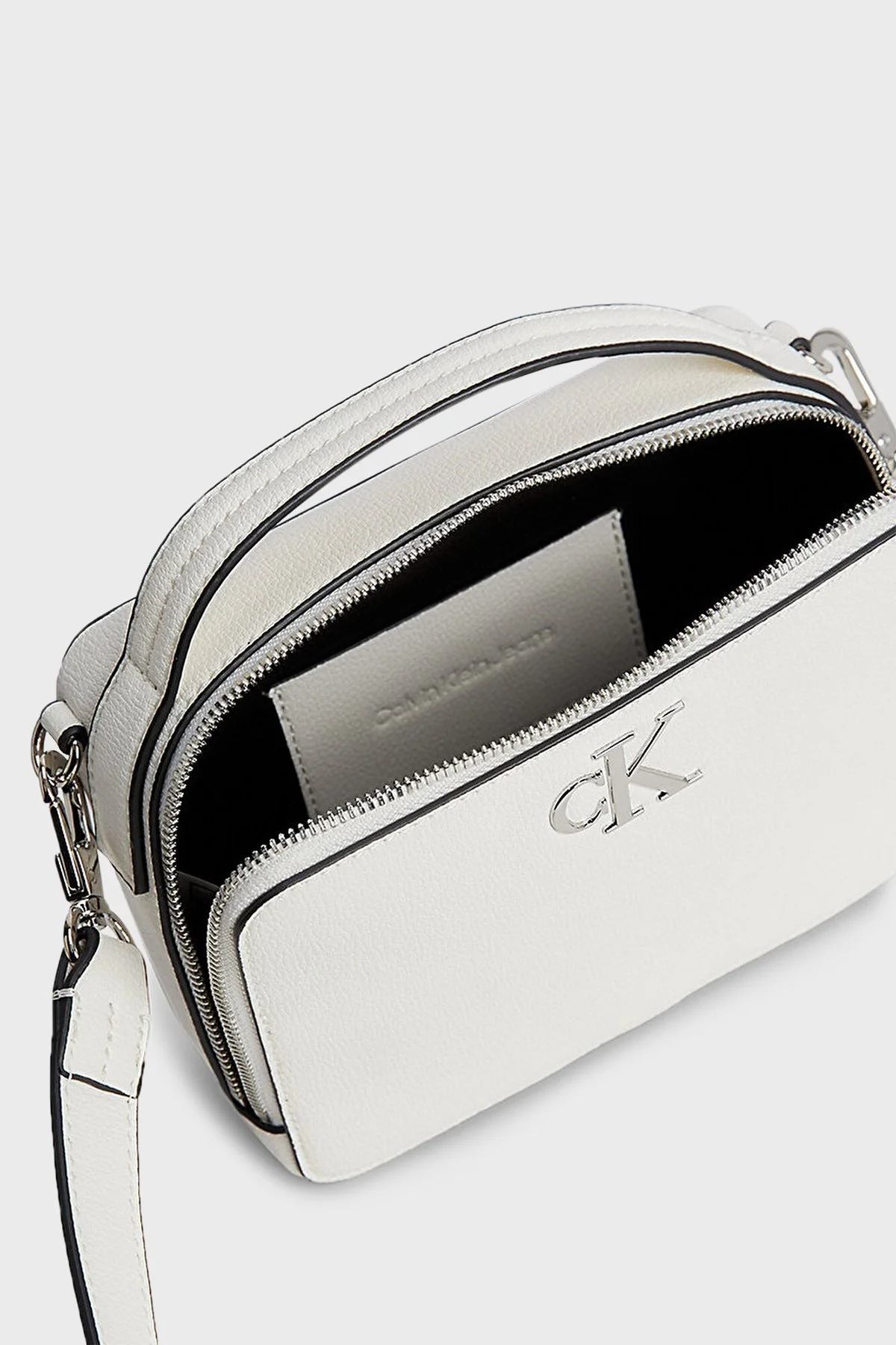 Calvin Klein Fermuarlı Ayarlanabilir Çapraz Askılı K60K610683YAF Bayan Çanta K60K610683 YAF BEYAZ - 5