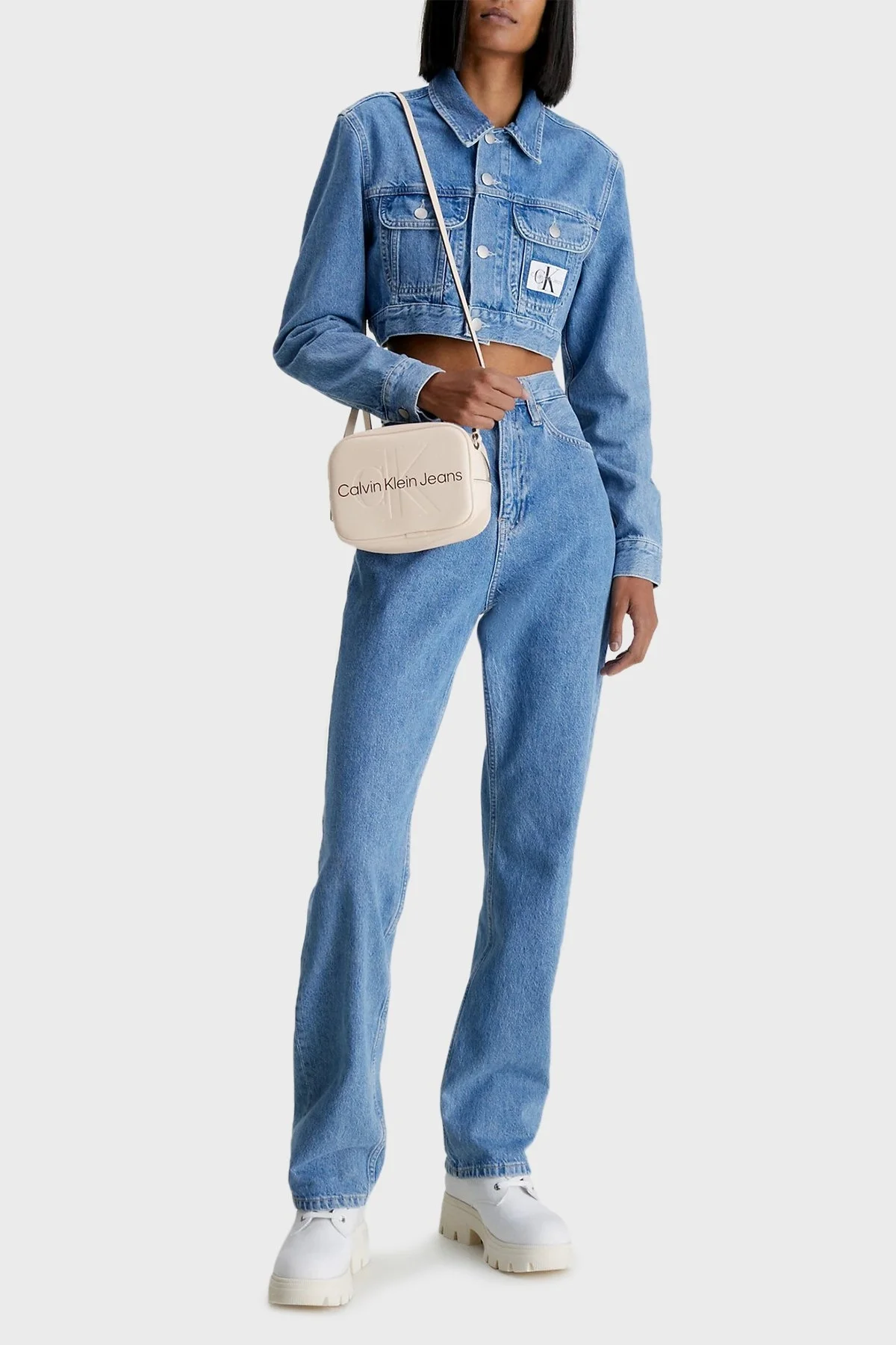 Calvin Klein Fermuarlı Ayarlanabilir Omuz Askılı Bayan Çanta K60K610275 TGE PUDRA - 2