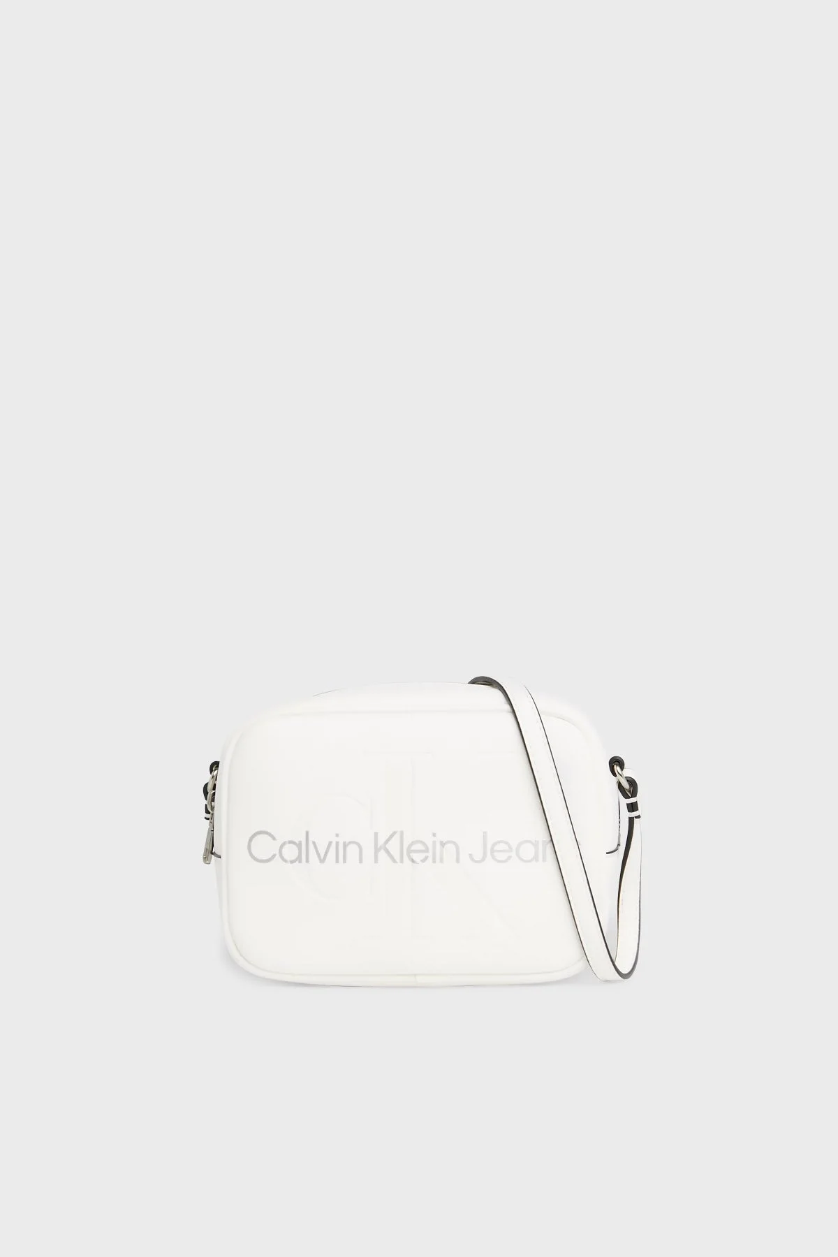 Calvin Klein Fermuarlı Ayarlanabilir Omuz Askılı K60K6102750LI Bayan Çanta K60K610275 0LI BEYAZ-GÜMÜŞ - 1