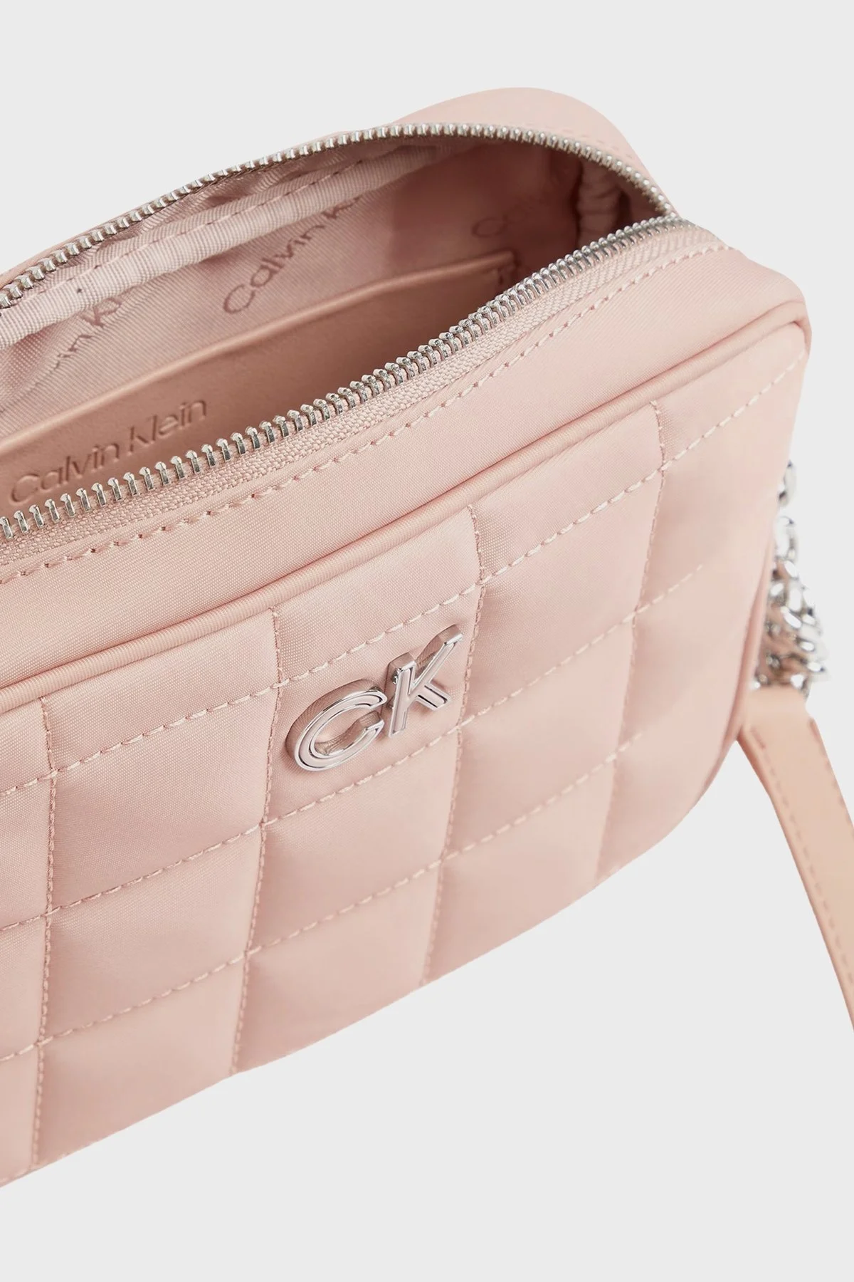 Calvin Klein Fermuarlı Ayarlanabilir Omuz Askılı K60K610640TQP Bayan Çanta K60K61064 0TQ PUDRA - 5