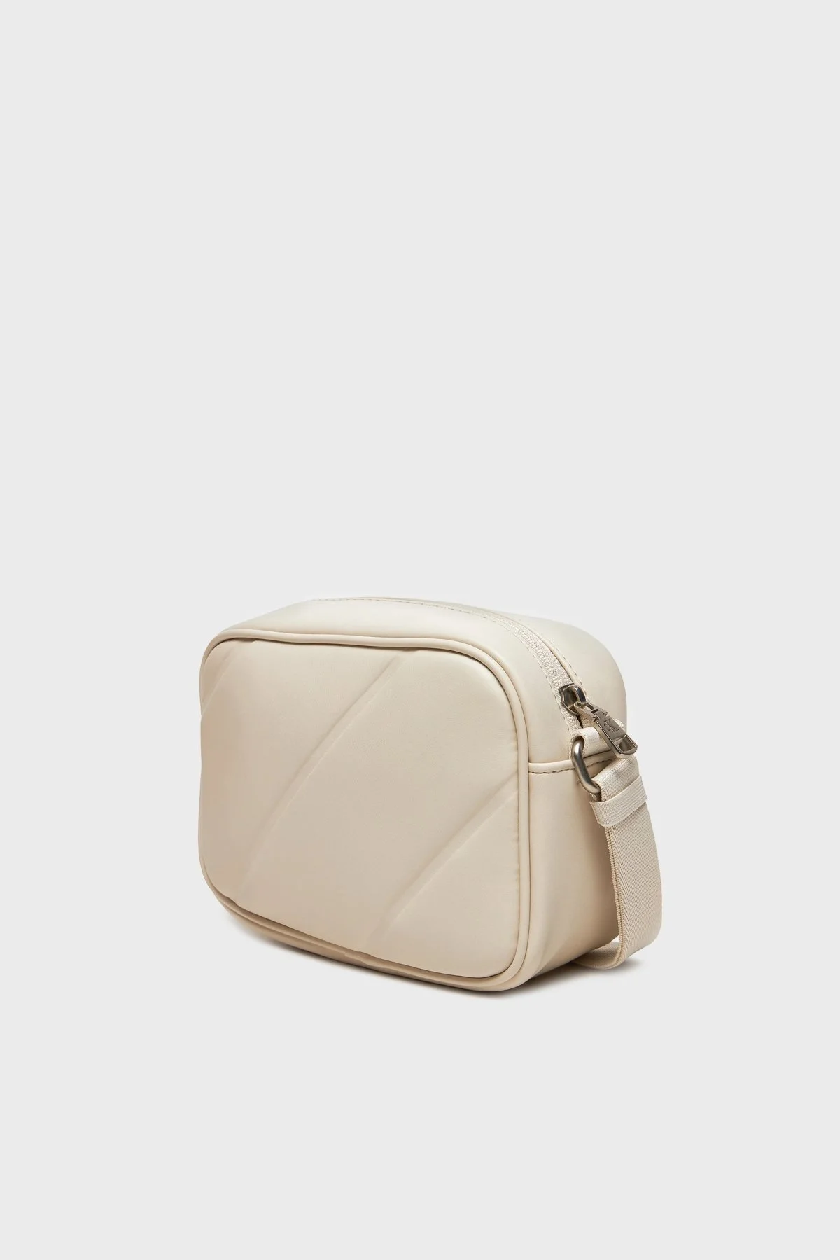 Calvin Klein Fermuarlı Çapraz Askılı K60K611821ACF Bayan Çanta K60K611821 ACF BEJ - 2