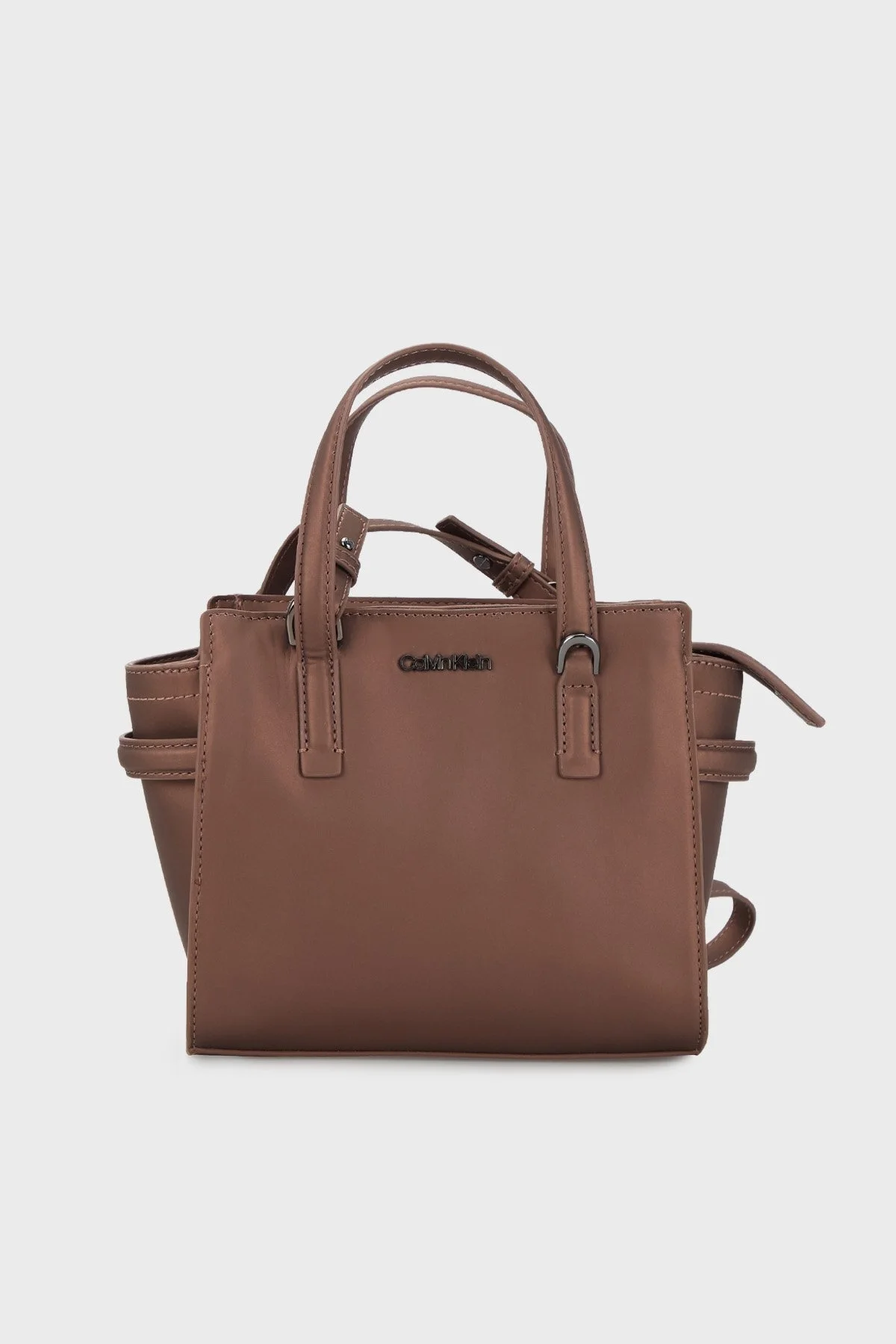 Calvin Klein Fermuarlı Çıkarılabilir Uzatma Askılı Bayan Çanta K60K610192 PBN KAHVE - 1