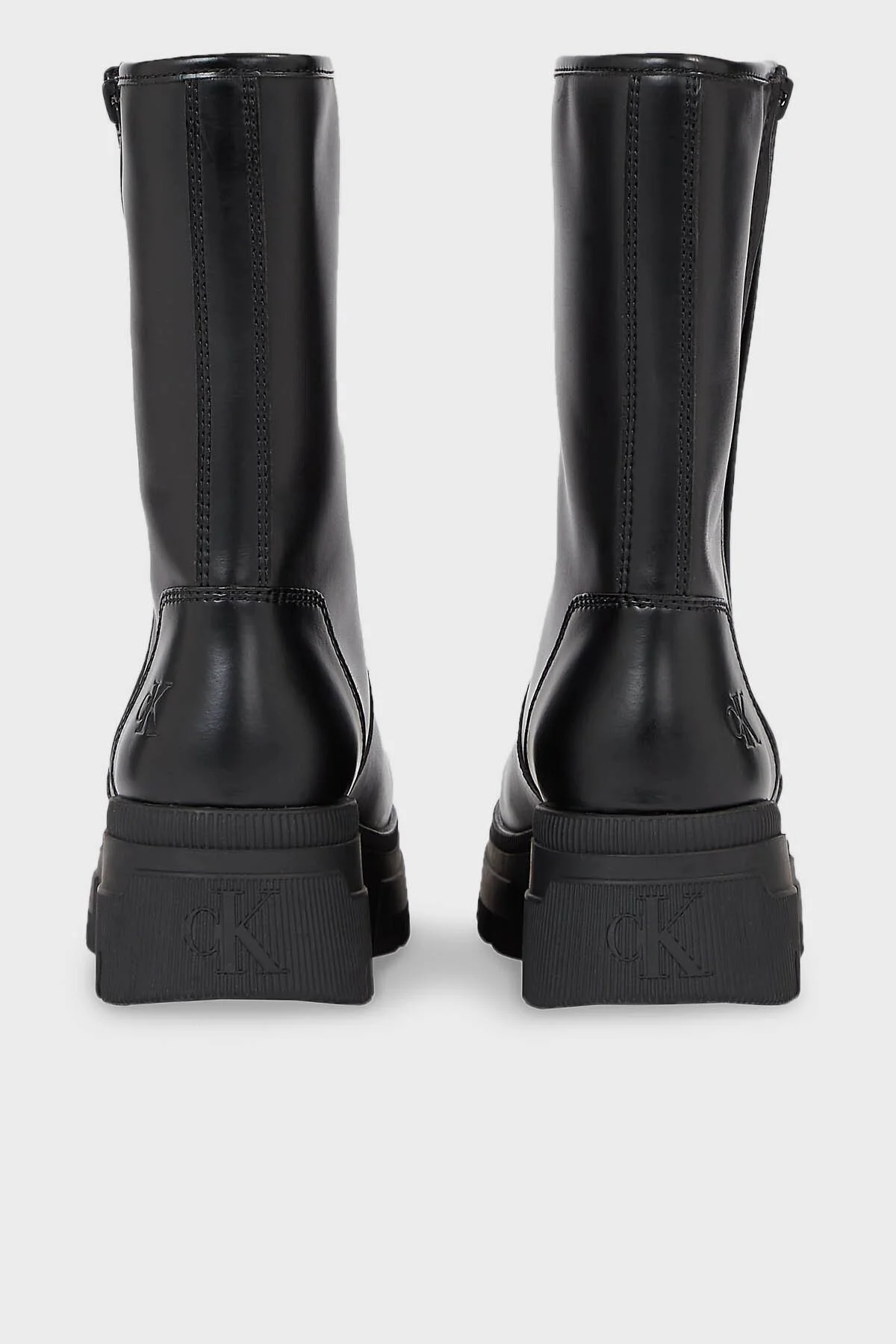 Calvin Klein Fermuarlı Deri YW0YW011090GT Bayan Bot YW0YW01109 0GT SİYAH - 4