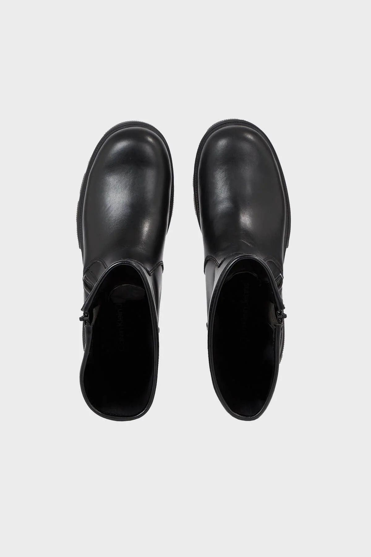 Calvin Klein Fermuarlı Deri YW0YW011090GT Bayan Bot YW0YW01109 0GT SİYAH - 5