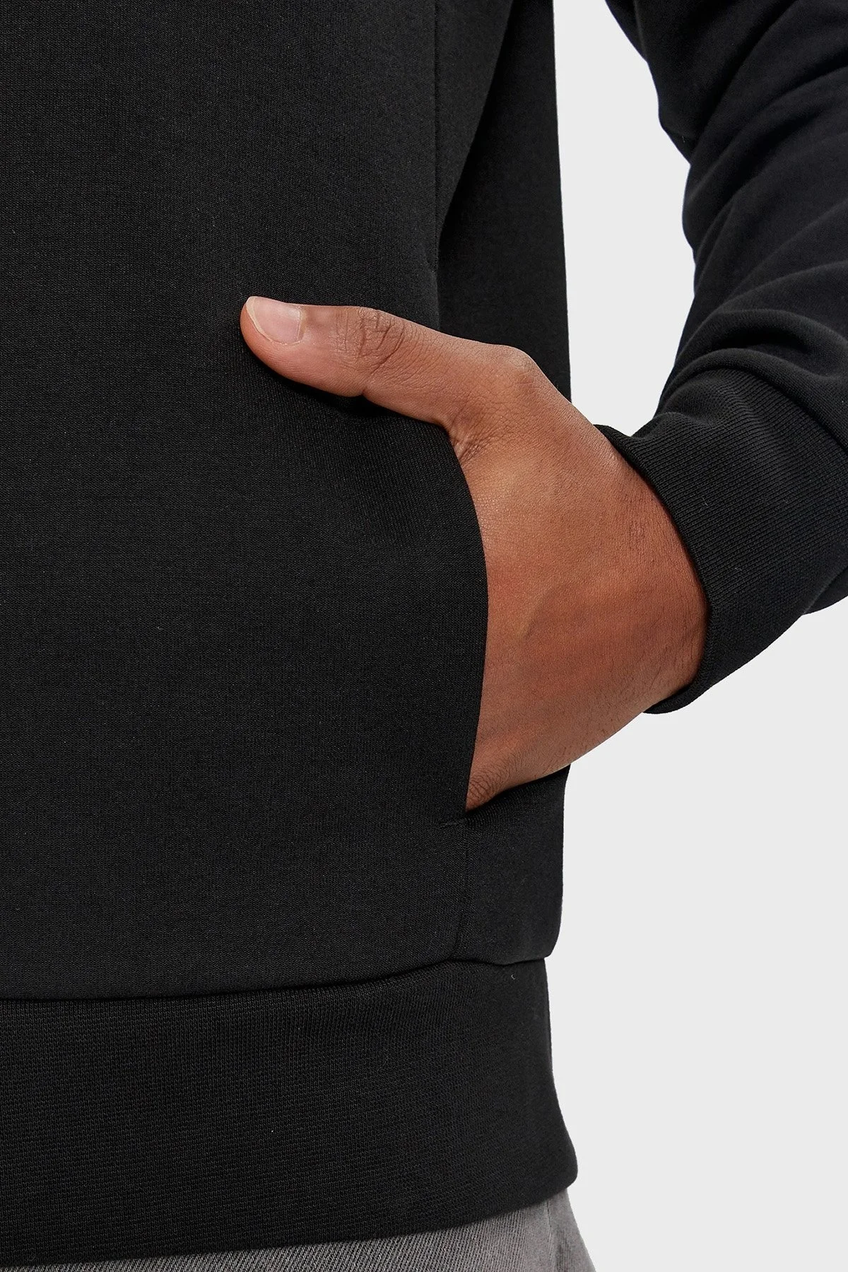 Calvin Klein Fermuarlı Kapüşonlu Regular Fit K10K112752BEH Erkek Sweat K10K112752 BEH SİYAH - 4