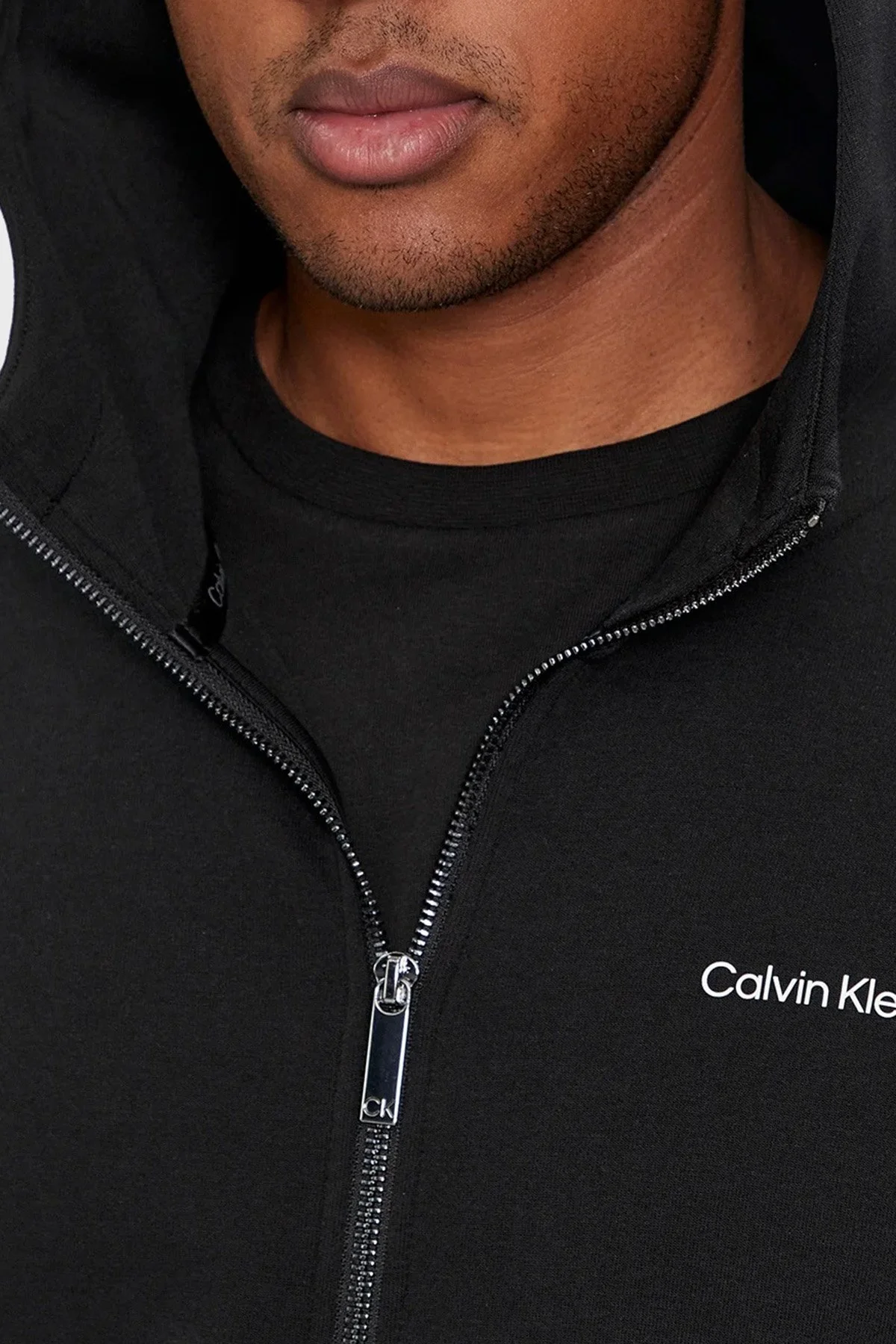 Calvin Klein Fermuarlı Kapüşonlu Regular Fit K10K112752BEH Erkek Sweat K10K112752 BEH SİYAH - 5