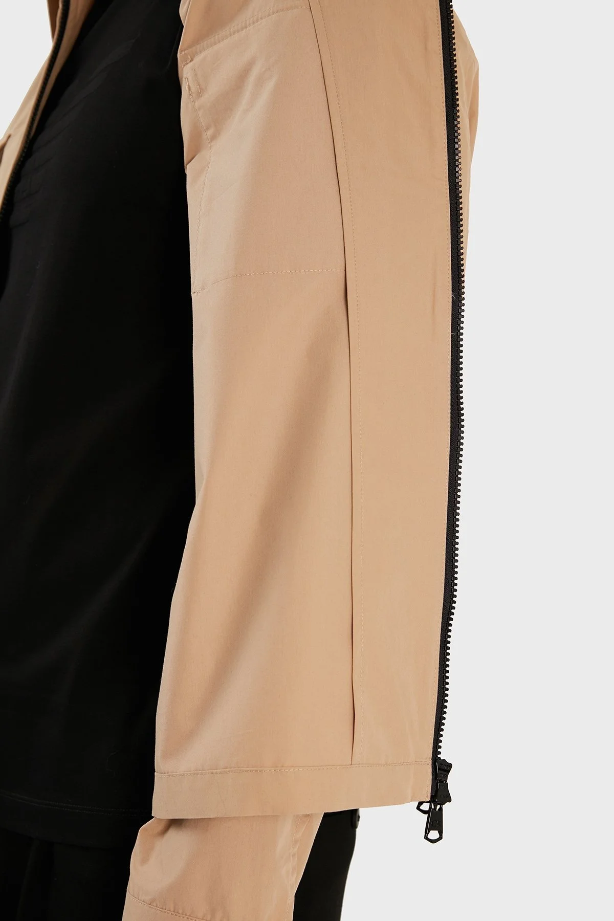 Calvin Klein Fermuarlı Pamuklu Regular Fit Erkek Gömlek Ceket K10K107136 PF2 BEJ - 6