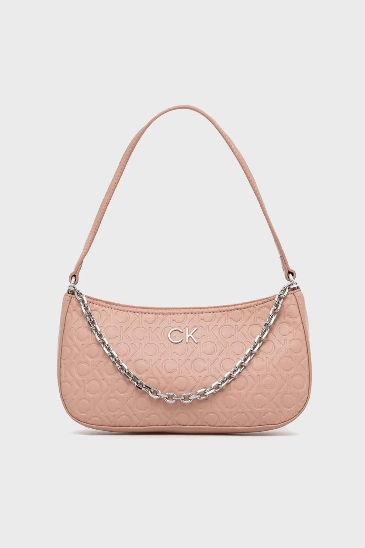 Calvin Klein Fermuarlı Zincir Detaylı Omuz Bayan Çanta K60K610204 GBI PUDRA - 1