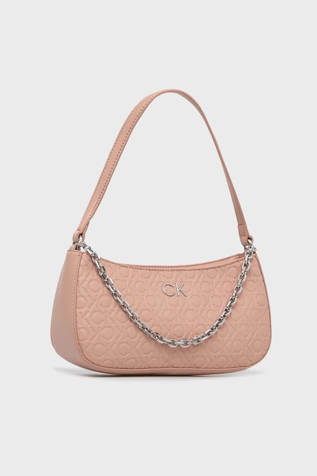 Calvin Klein Fermuarlı Zincir Detaylı Omuz Bayan Çanta K60K610204 GBI PUDRA - 3