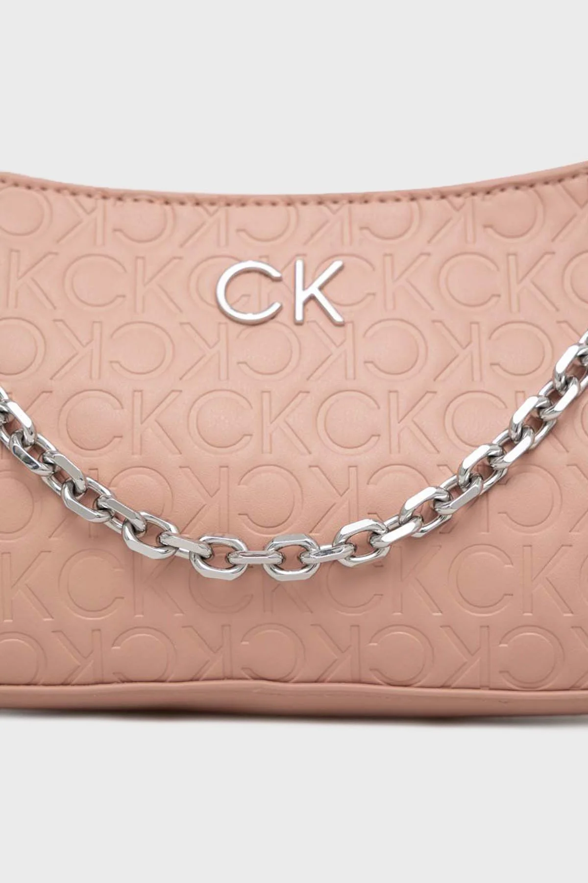 Calvin Klein Fermuarlı Zincir Detaylı Omuz Bayan Çanta K60K610204 GBI PUDRA - 5
