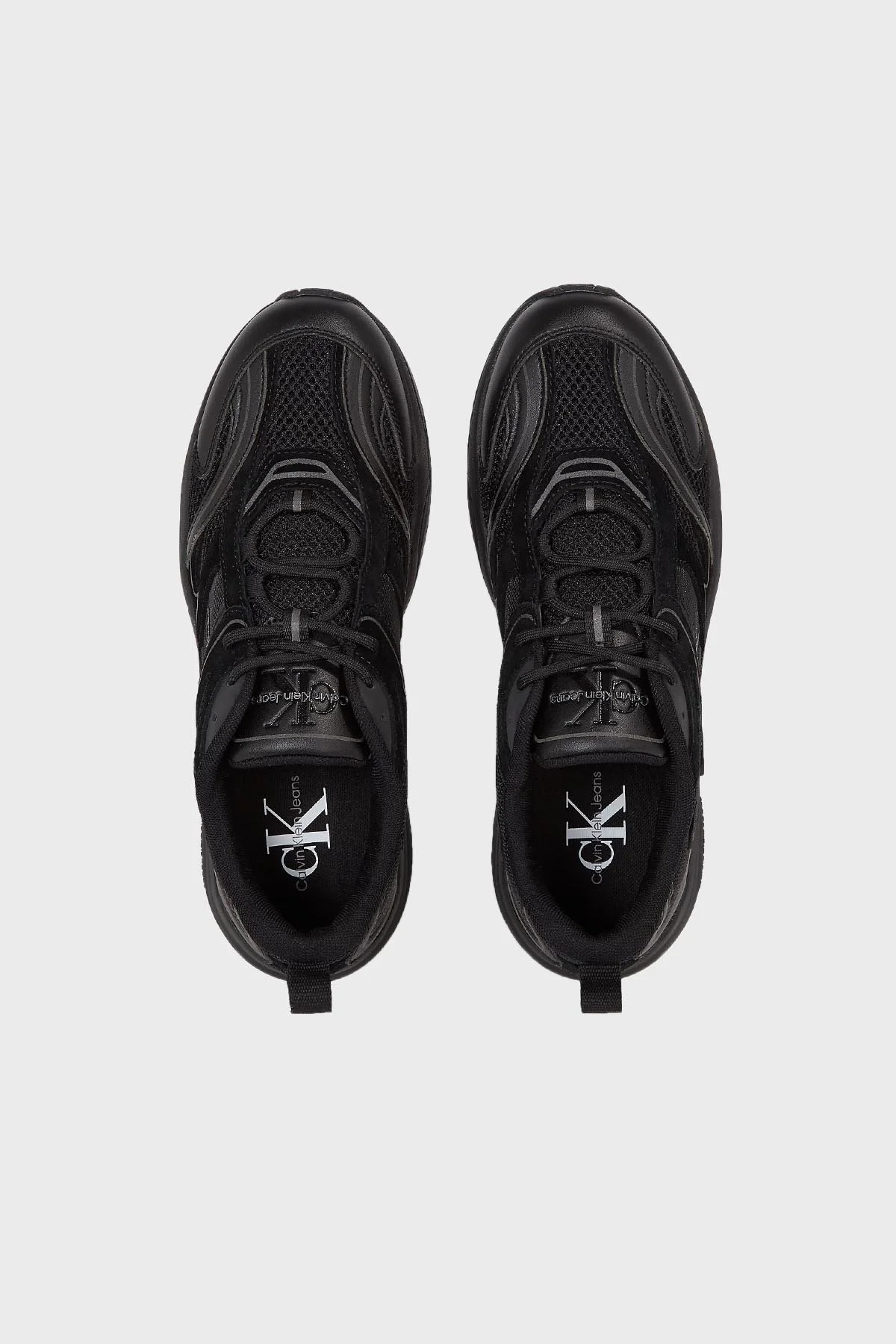 Calvin Klein Fileli Nefes Alabilir Tasarımlı Logolu Sneaker YM0YM005890GT Erkek Ayakkabı YM0YM00589 0GT SİYAH - 5
