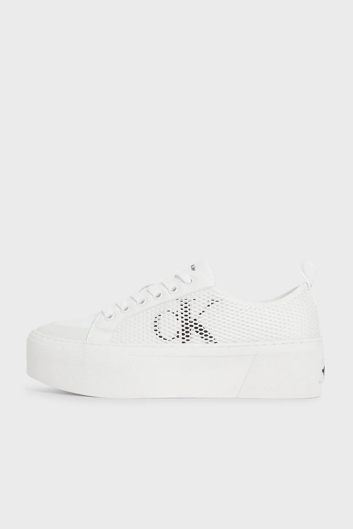 Calvin Klein Fileli Platform Taban Sneaker YW0YW009150K5 Bayan Ayakkabı YW0YW00915 0K5 BEYAZ - 2