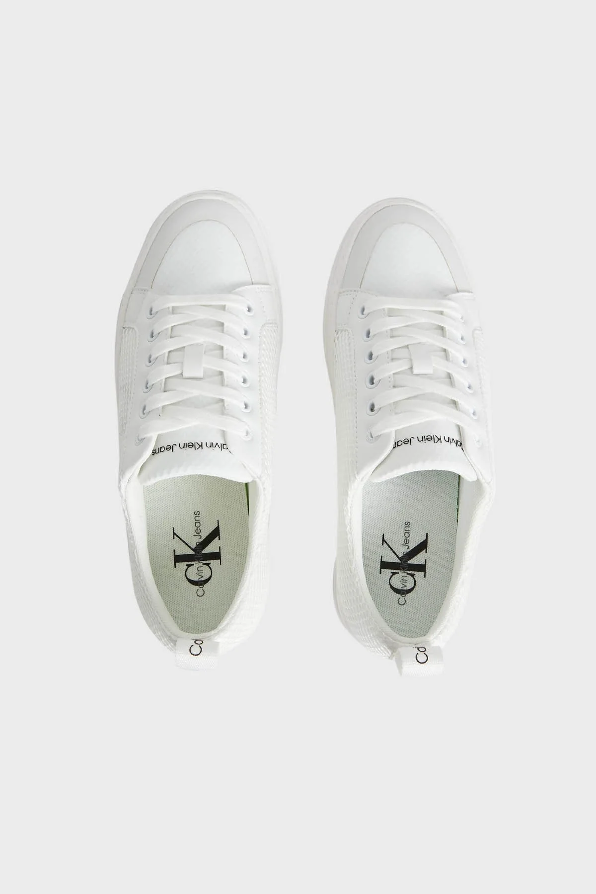 Calvin Klein Fileli Platform Taban Sneaker YW0YW009150K5 Bayan Ayakkabı YW0YW00915 0K5 BEYAZ - 4