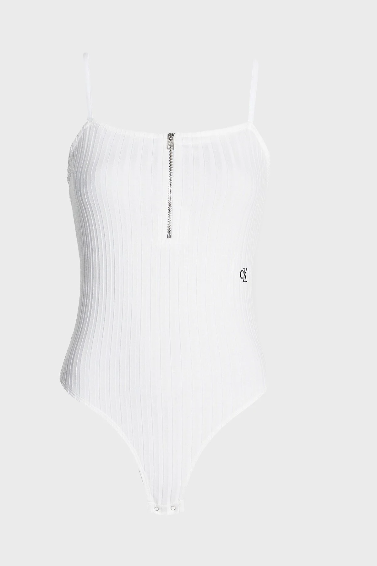Calvin Klein Fitilli Fermuarlı Dar Kesim Streç Jarse J20J220776YAF Bayan Body J20J220776 YAF BEYAZ - 5