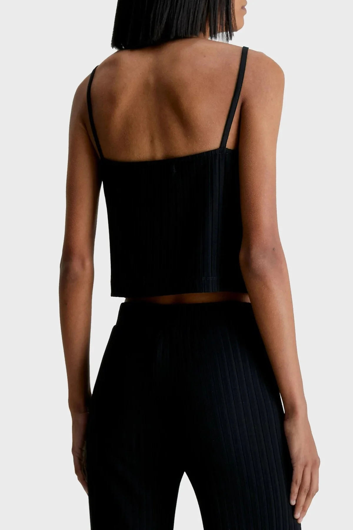 Calvin Klein Fitilli Slim Fit İp Askılı Streç J20J221009BEH Bayan Atlet J20J221009 BEH SİYAH - 2