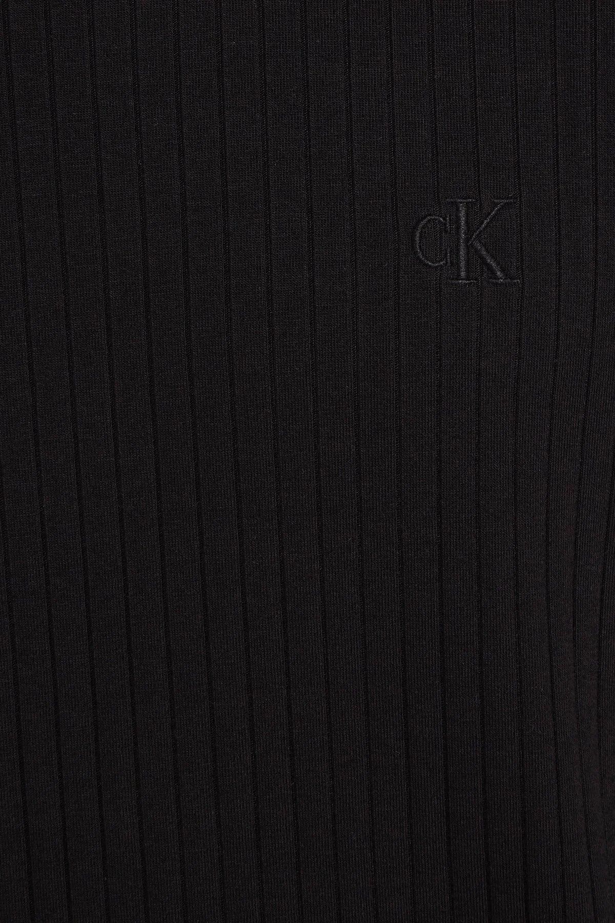 Calvin Klein Fitilli Streç Pamuklu Regular Fit Bisiklet Yaka J30J326149BEH Erkek T Shirt J30J326149 BEH SİYAH - 8