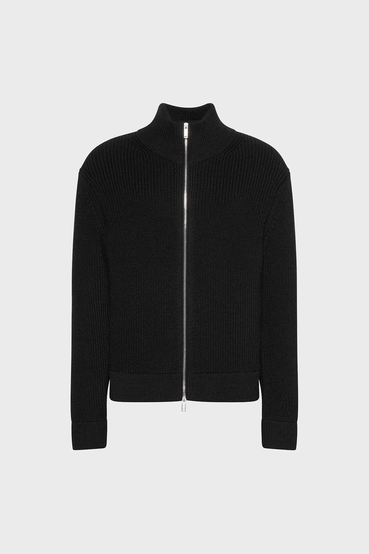 Calvin Klein Fitilli Yün Karışımlı Regular Fit Dik Yaka Fermuarlı LV04LD305GUB1 Erkek Hırka LV04LD305G UB1 SİYAH - 6