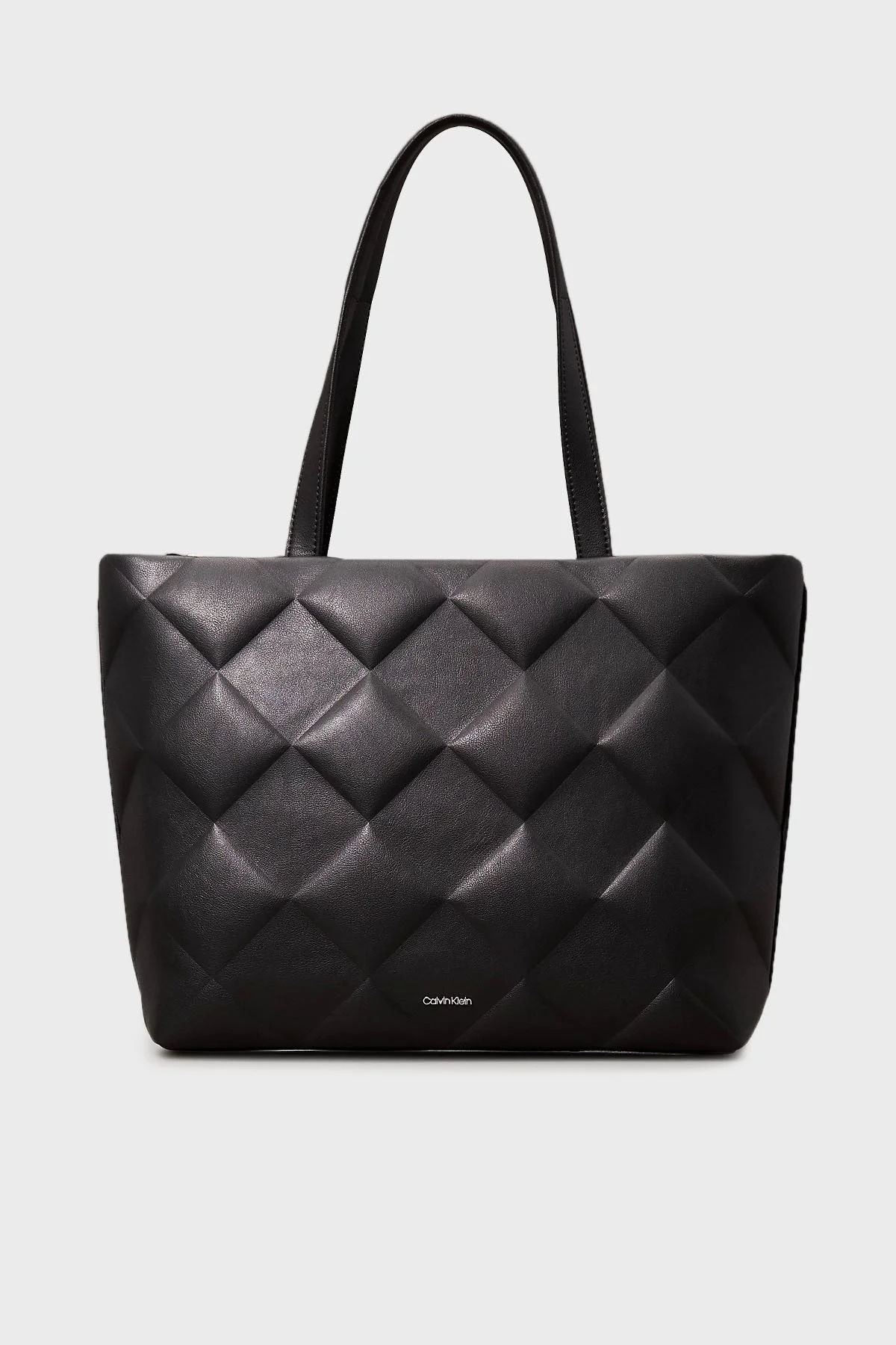 Calvin Klein Geometrik Desenli Fermuarlı Tote K60K612906BEH Bayan Çanta K60K612906 BEH SİYAH - 1