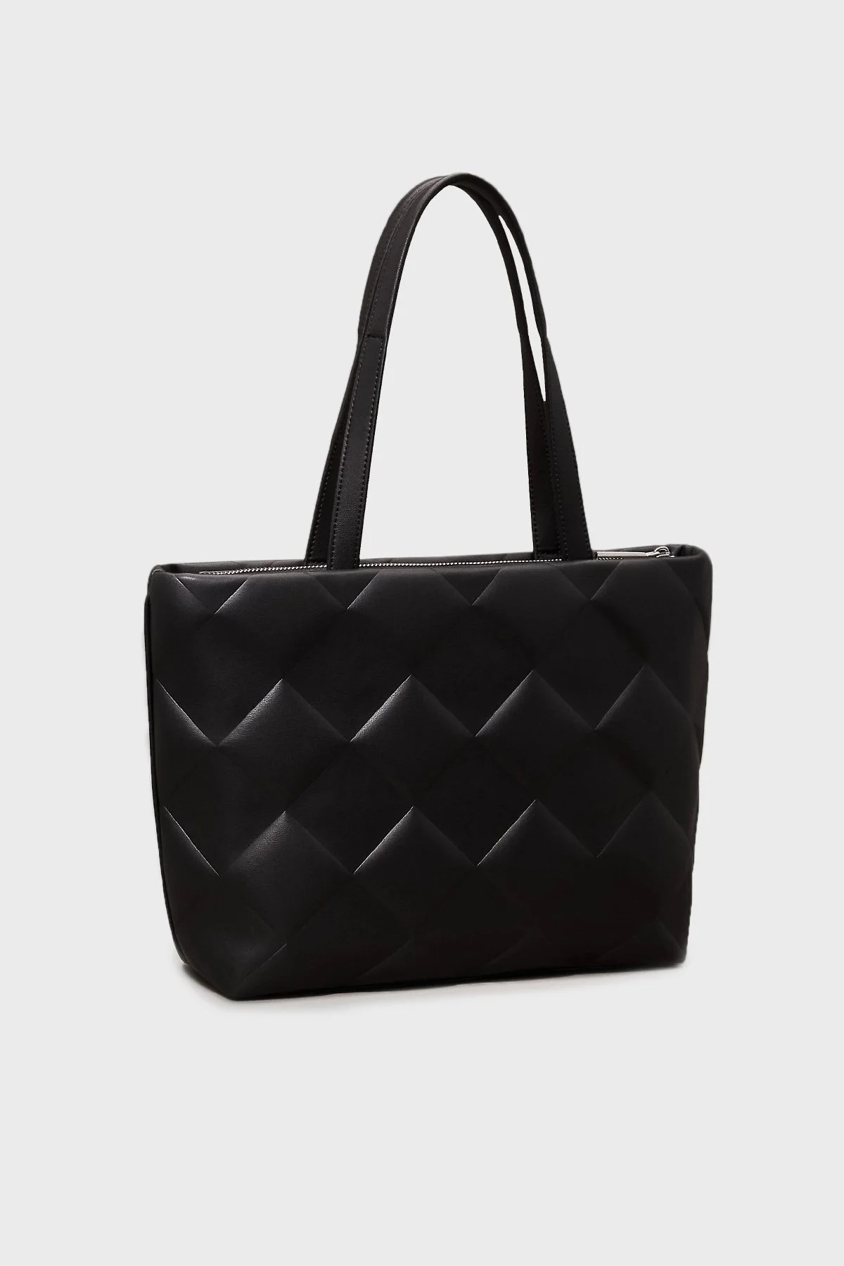 Calvin Klein Geometrik Desenli Fermuarlı Tote K60K612906BEH Bayan Çanta K60K612906 BEH SİYAH - 3
