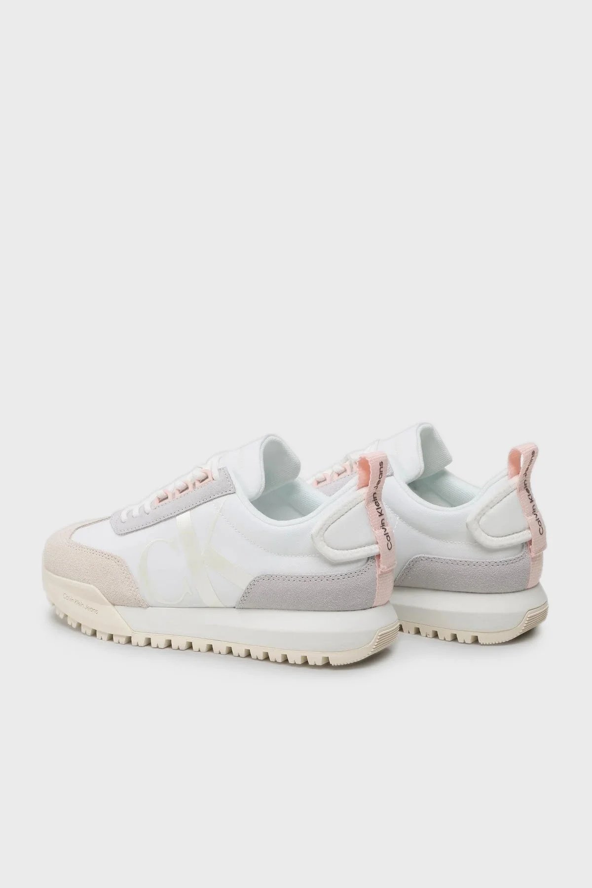 Calvin Klein Hakiki Deri Bağcıklı Spor YW0YW01100YBR Bayan Ayakkabı YW0YW01100 YBR BEYAZ - 2
