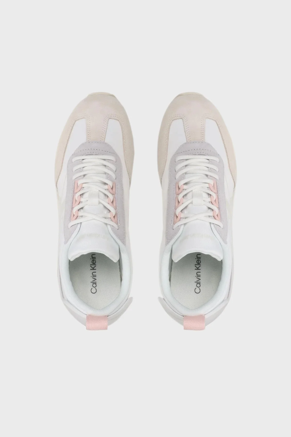 Calvin Klein Hakiki Deri Bağcıklı Spor YW0YW01100YBR Bayan Ayakkabı YW0YW01100 YBR BEYAZ - 4