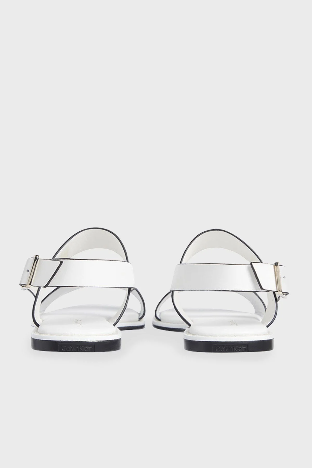 Calvin Klein Hakiki Deri Bayan Sandalet HW0HW01160 YAF BEYAZ - 3