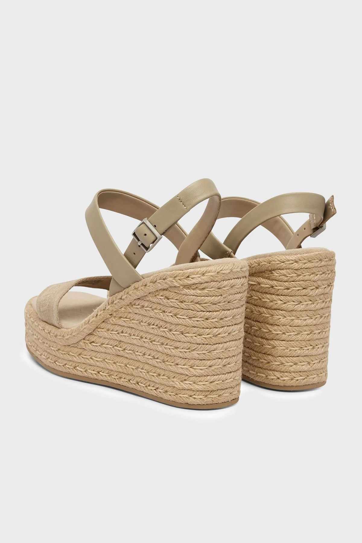 Calvin Klein Hakiki Deri Lgolu HW0HW02901PDT Bayan Sandalet HW0HW02901 PDT VİZON - 5