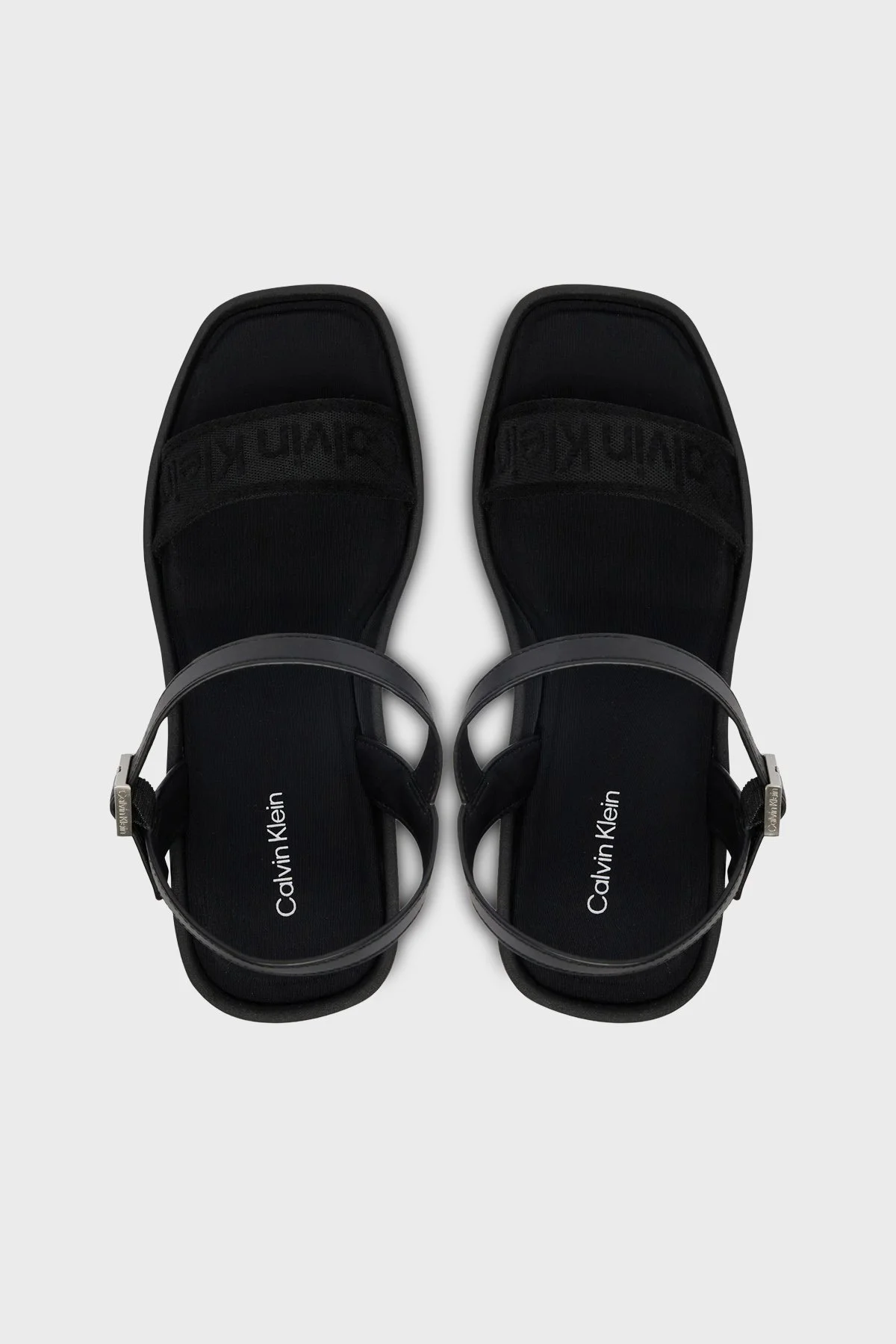 Calvin Klein Hakiki Deri Logolu HW0HW028820GJ Bayan Sandalet HW0HW02882 0GJ SİYAH - 3