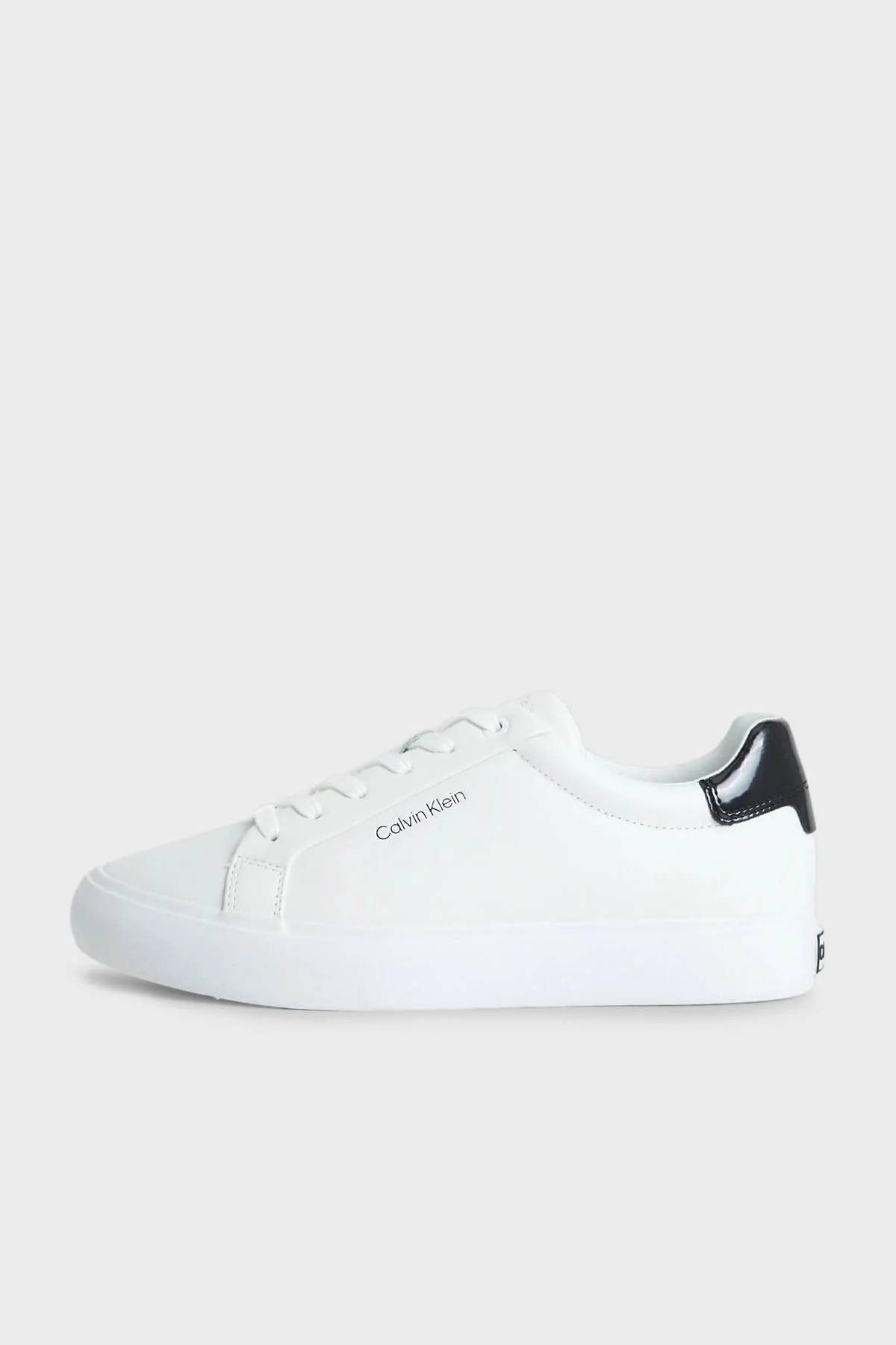 Calvin Klein Hakiki Deri Logolu Sneaker HW0HW016810K4 Bayan Ayakkabı HW0HW01681 0K4 BEYAZ-SİYAH - 7