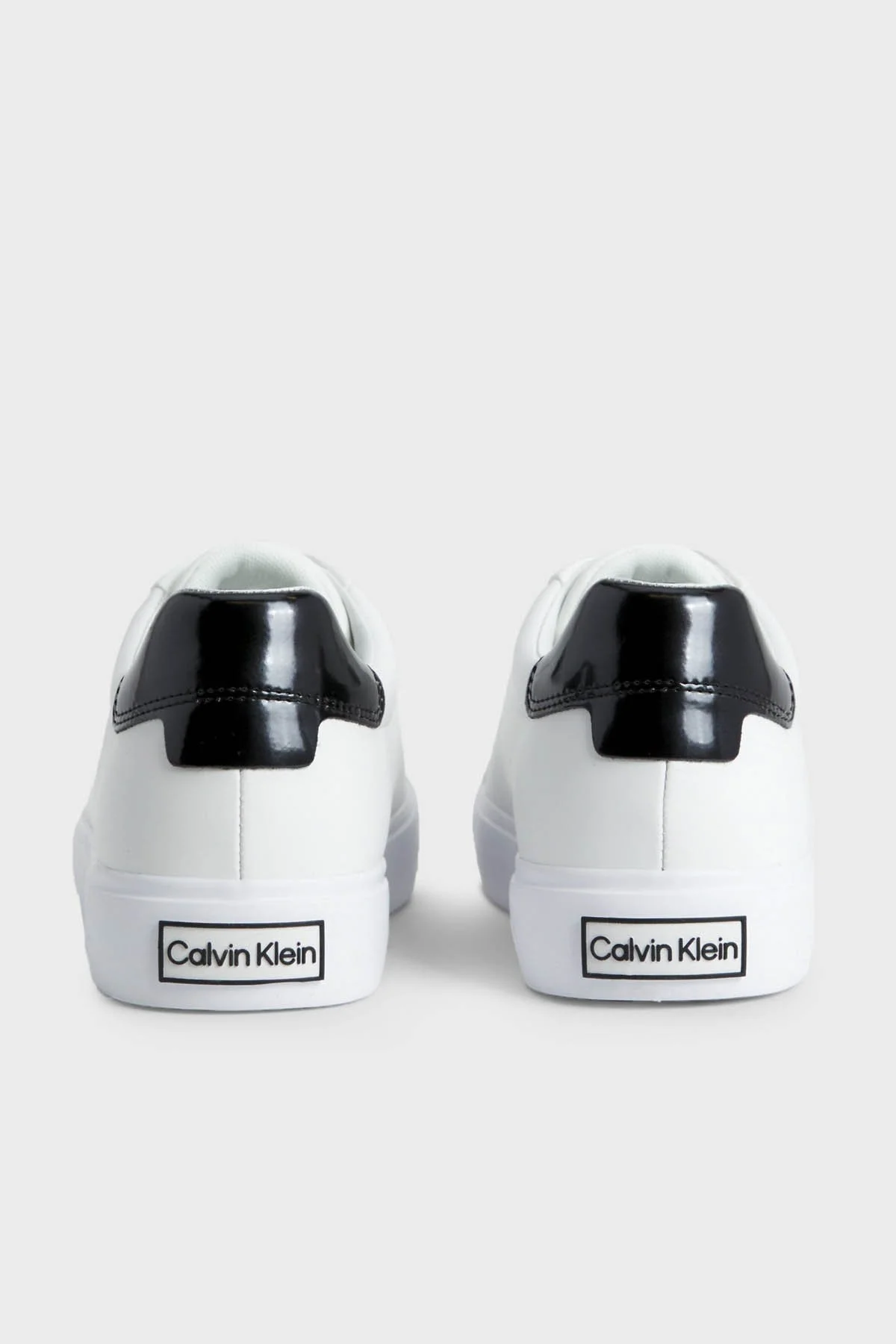 Calvin Klein Hakiki Deri Logolu Sneaker HW0HW016810K4 Bayan Ayakkabı HW0HW01681 0K4 BEYAZ-SİYAH - 8