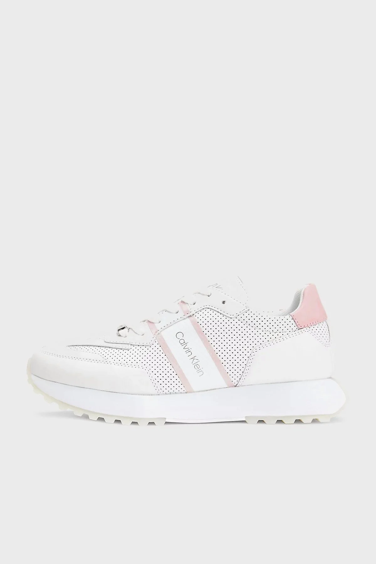 Calvin Klein Hakiki Deri Sneaker Bayan Ayakkabı HW0HW00810 0LB BEYAZ - 2