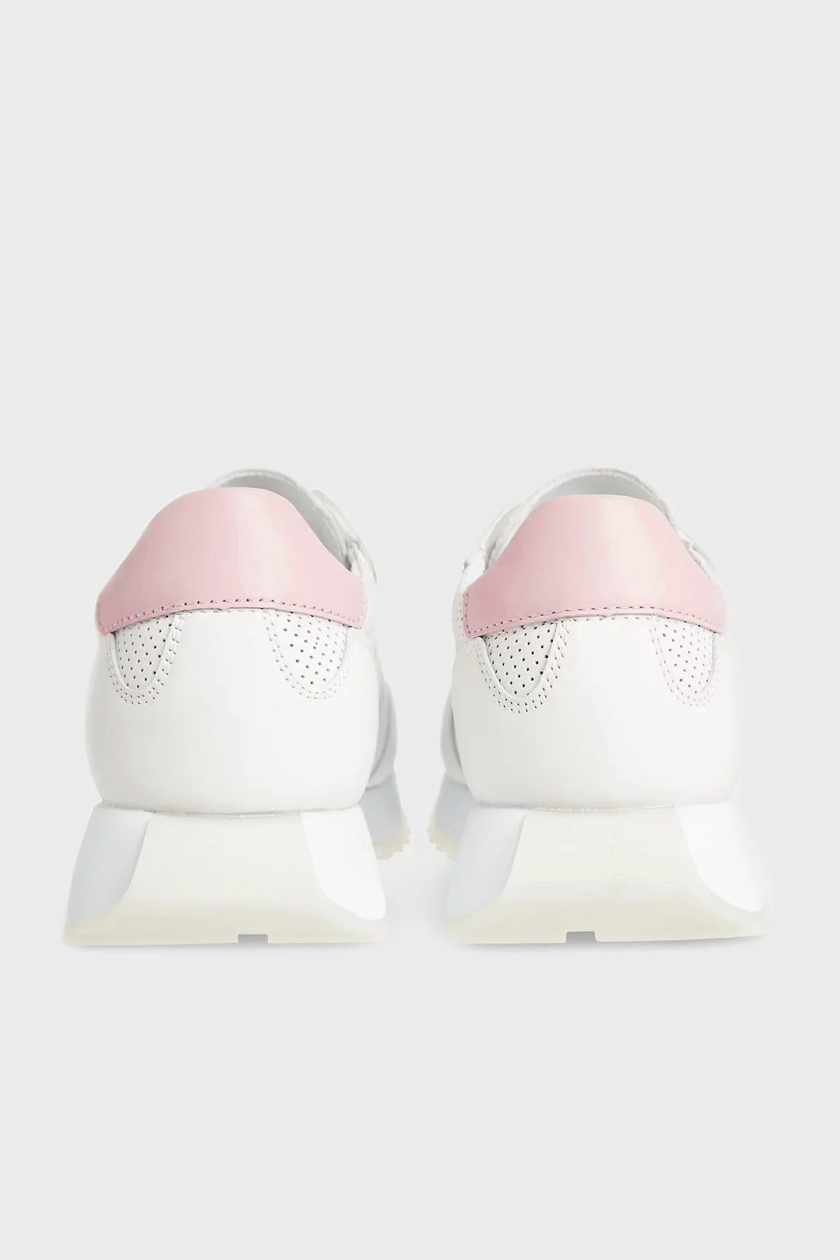 Calvin Klein Hakiki Deri Sneaker Bayan Ayakkabı HW0HW00810 0LB BEYAZ - 4