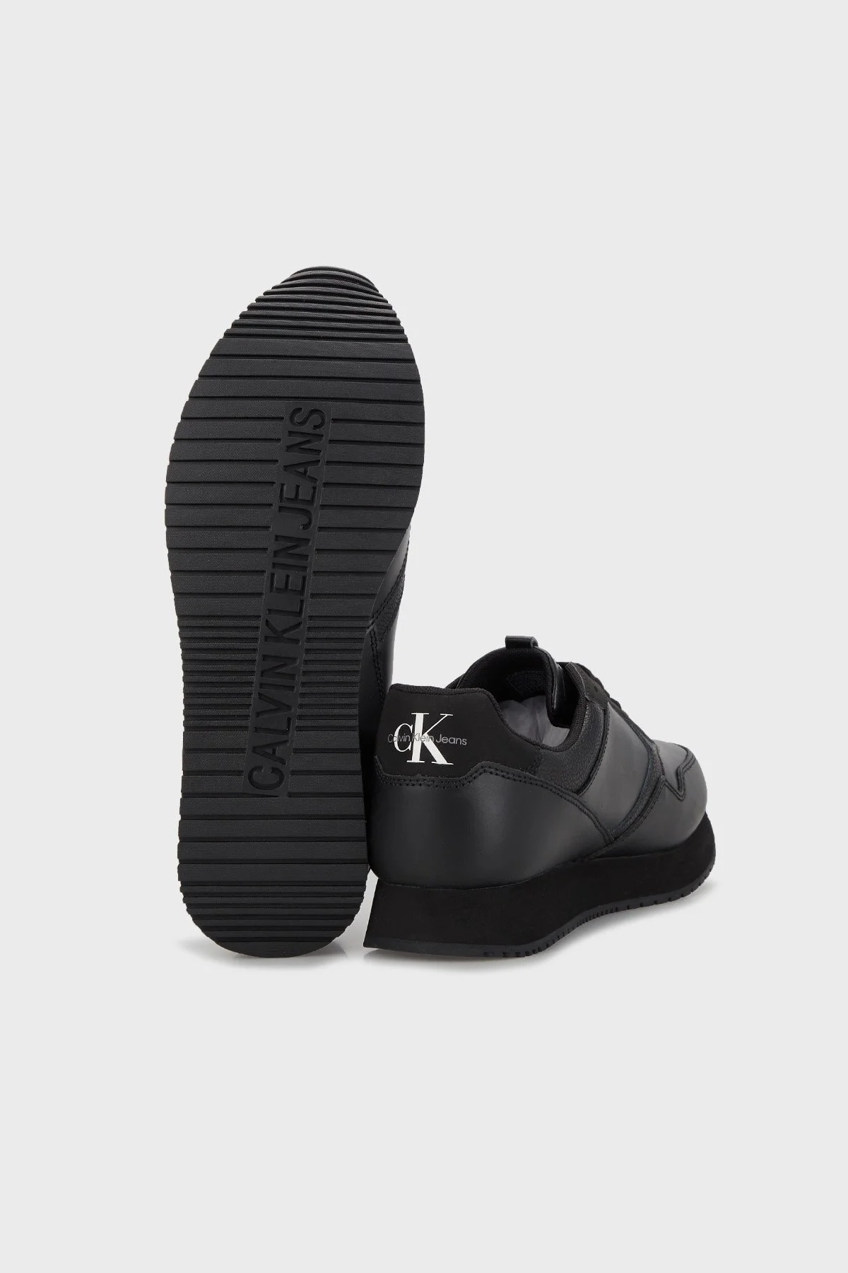 Calvin Klein Hakiki Deri Sneaker Erkek Ayakkabı YM0YM00581 BDS SİYAH - 4