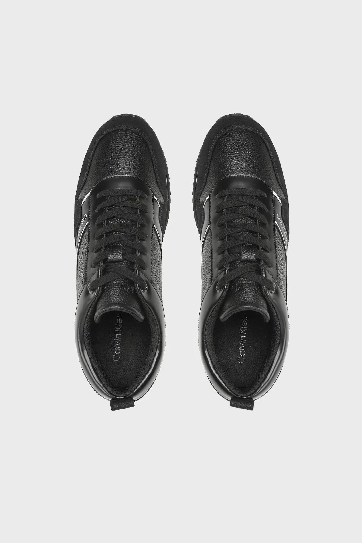 Calvin Klein Hakiki Deri Sneaker HM0HM01017BEH Erkek Ayakkabı HM0HM01017 BEH SİYAH - 4