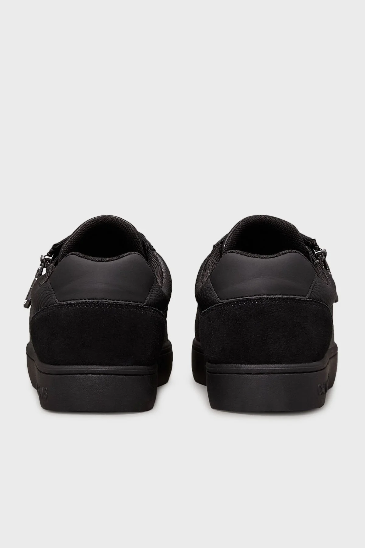 Calvin Klein Hakiki Deri Süet Detaylı Fermuarlı Sneaker YM0YM012540GJ Erkek Ayakkabı YM0YM01254 0GJ SİYAH - 12