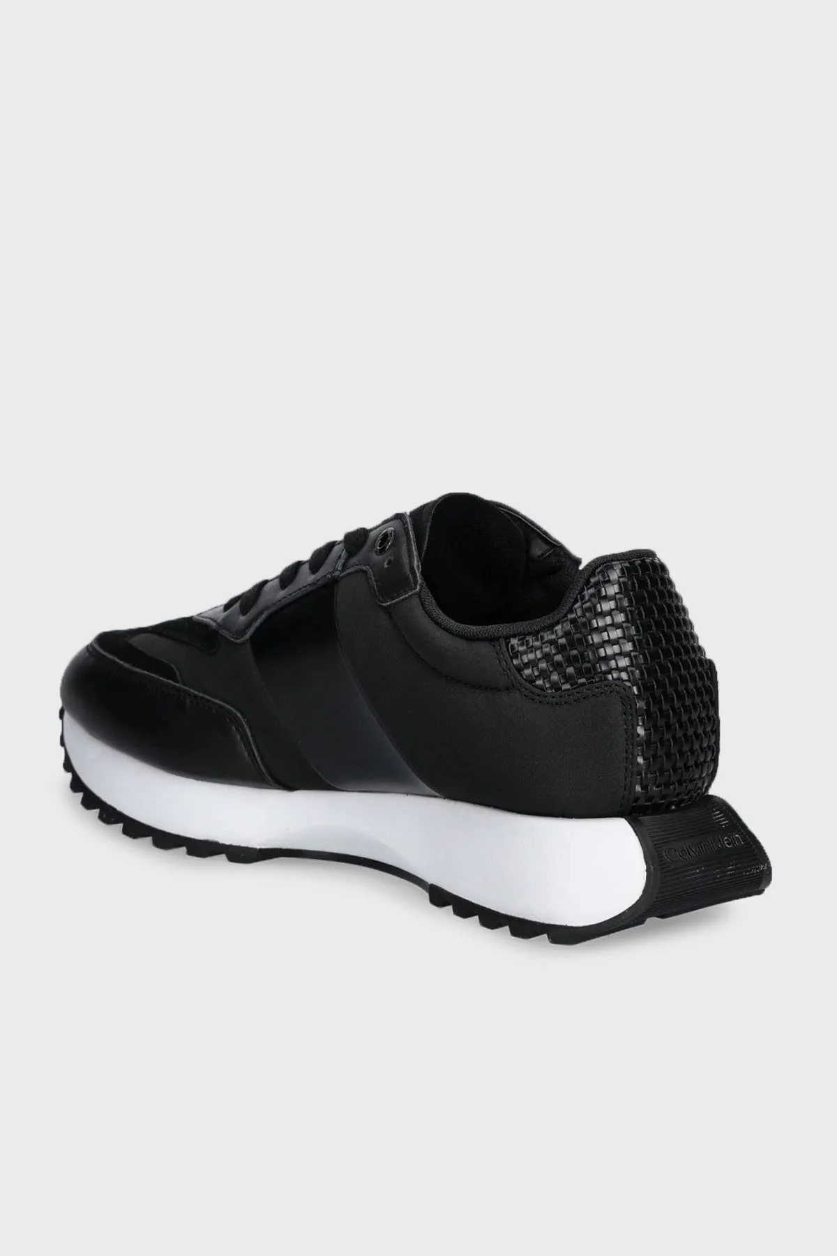 Calvin Klein Hakiki Deri Süet Detaylı Kalın Taban Sneaker HM0HM01841BEH Erkek Ayakkabı HM0HM01841 BEH SİYAH - 4