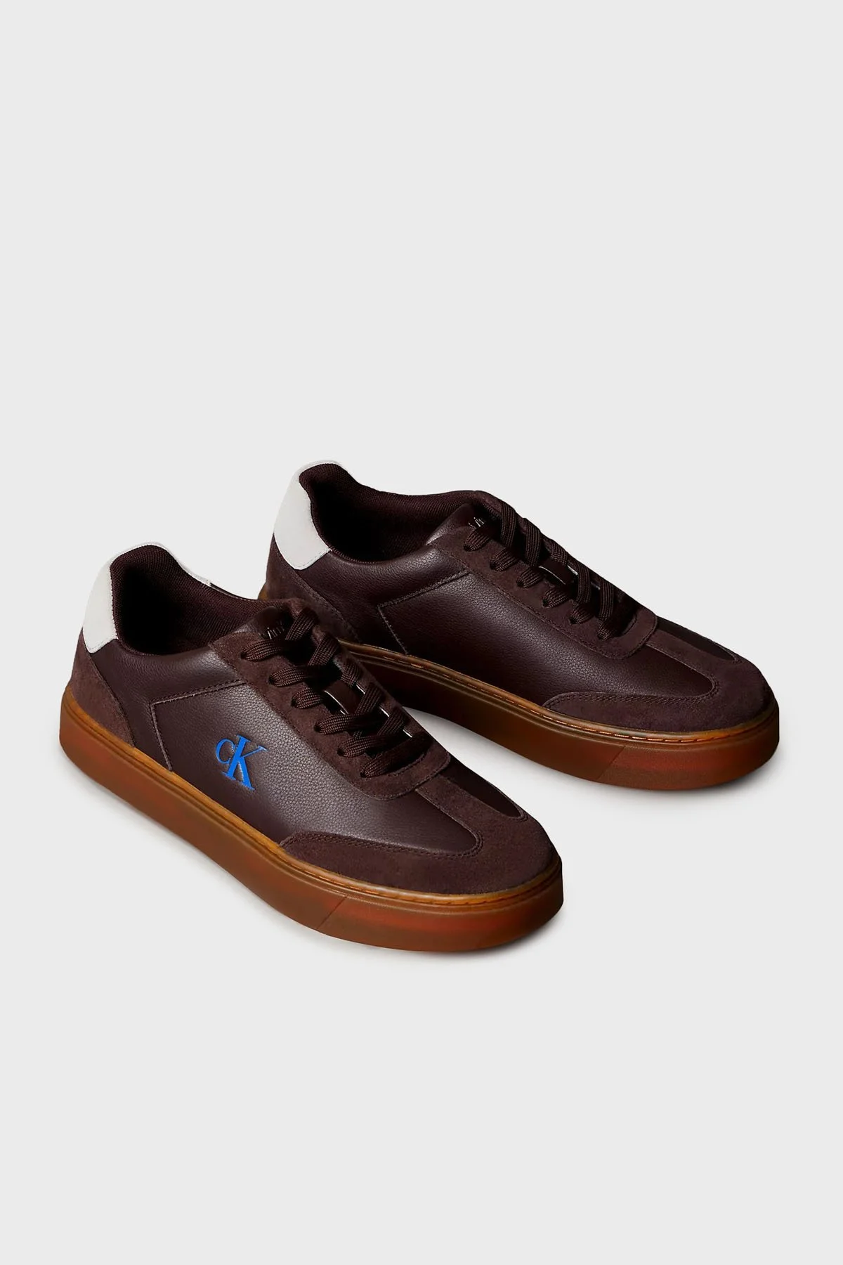 Calvin Klein Hakiki Deri ve Süet Karışımlı Sneaker YM0YM014290KY Erkek Ayakkabı YM0YM01429 0KY KAHVE - 2