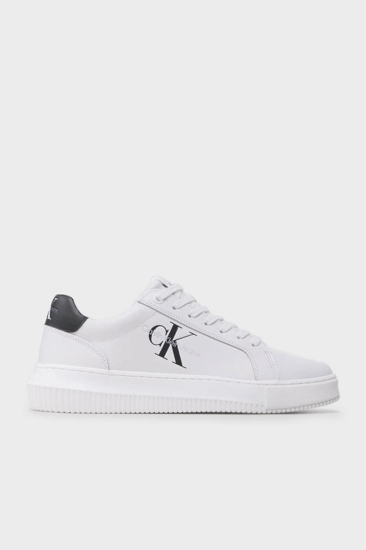 Calvin Klein Hakiki Deri YM0YM00681YBR Erkek Ayakkabı YM0YM00681 YBR BEYAZ - 1