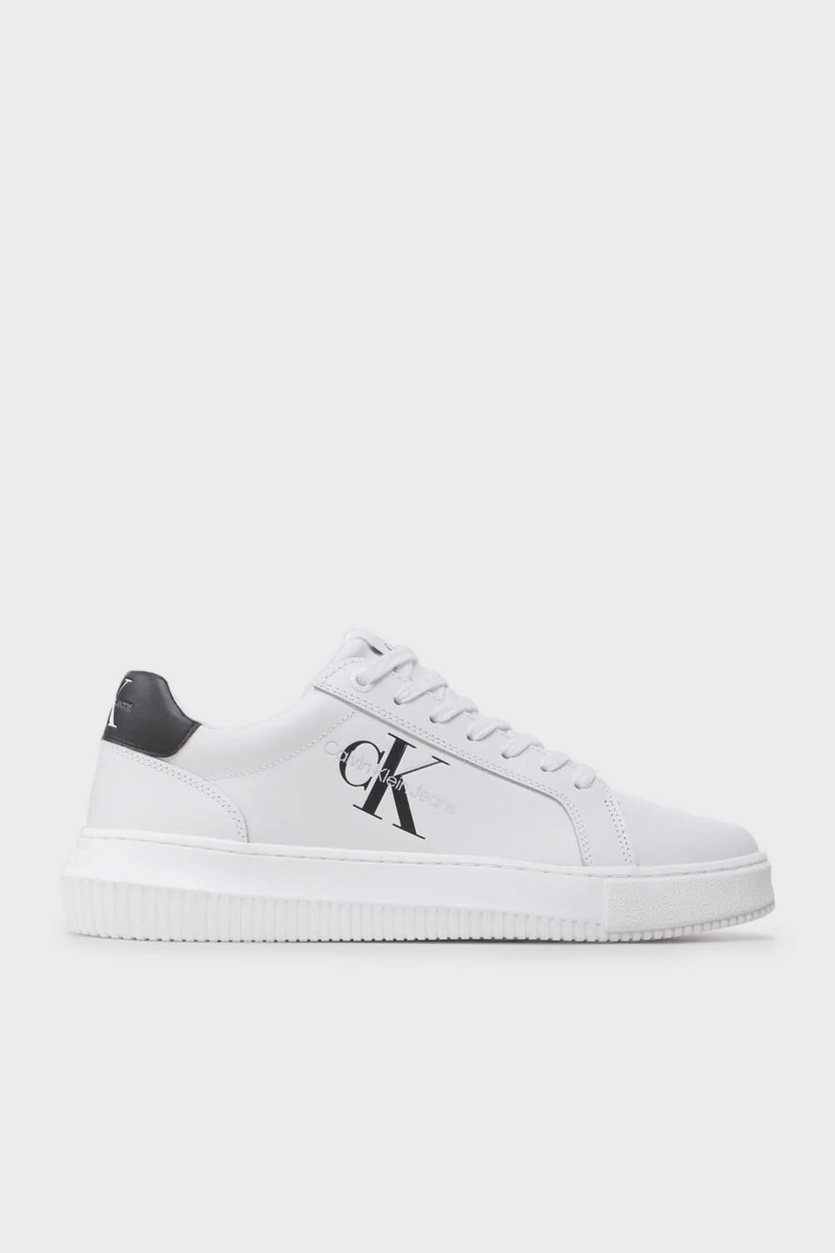 Calvin Klein Hakiki Deri YM0YM00681YBR Erkek Ayakkabı YM0YM00681 YBR BEYAZ - 1