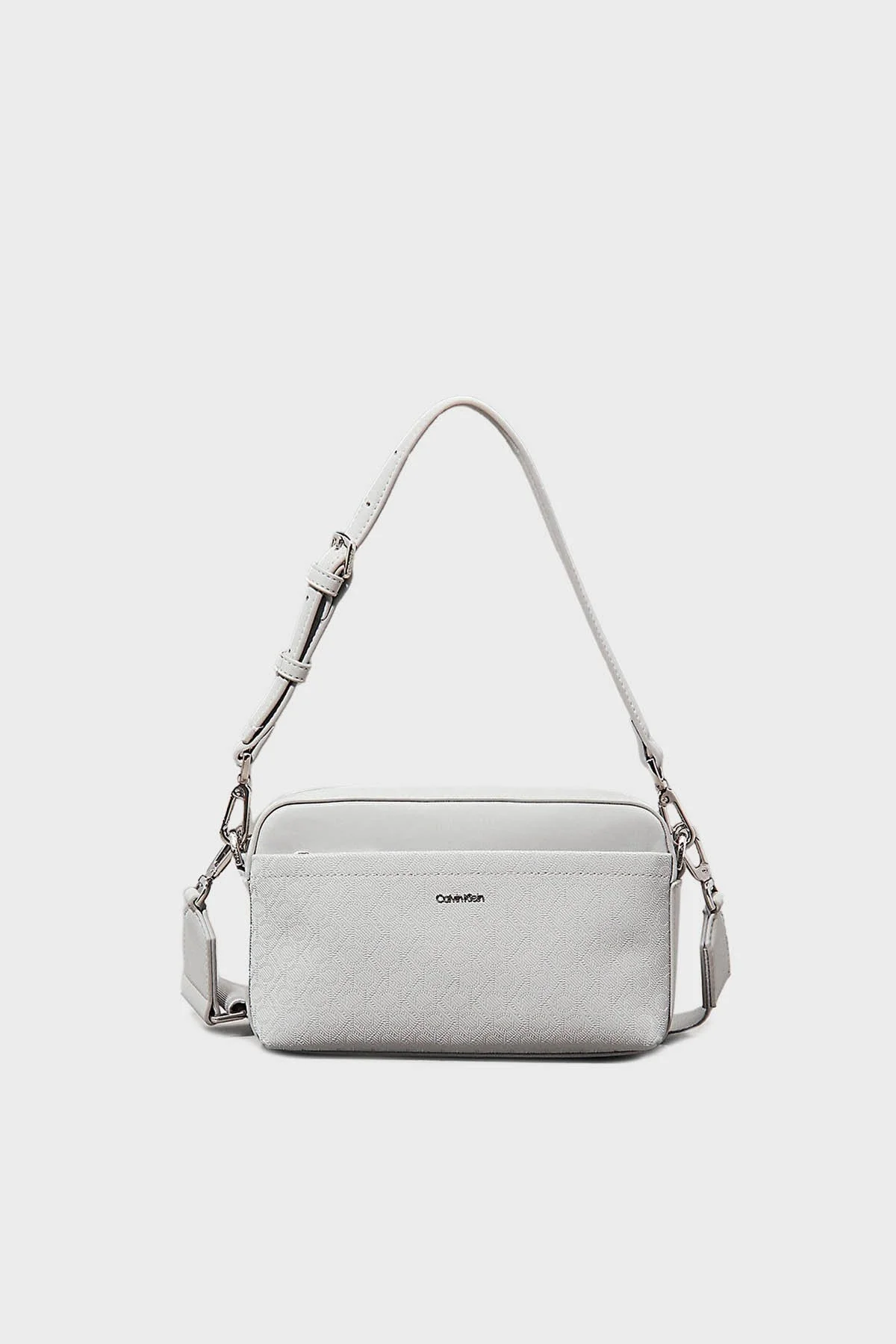 Calvin Klein Jakarlı Logo Baskılı Çıkarılabilir Askılı K60K613021PDE Bayan Çanta K60K613021 PDE GRİ - 7