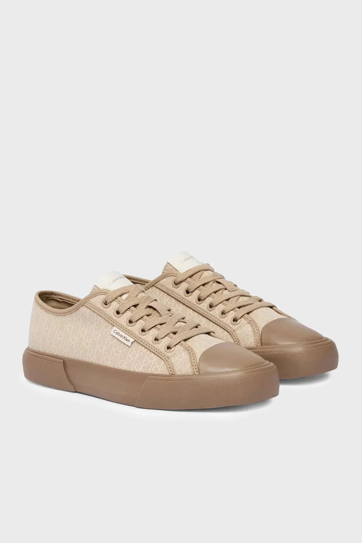Calvin Klein Jakarlı Logolu Sneaker Kadın Ayakkabı HW0HW03142 A04 BEJ - 2