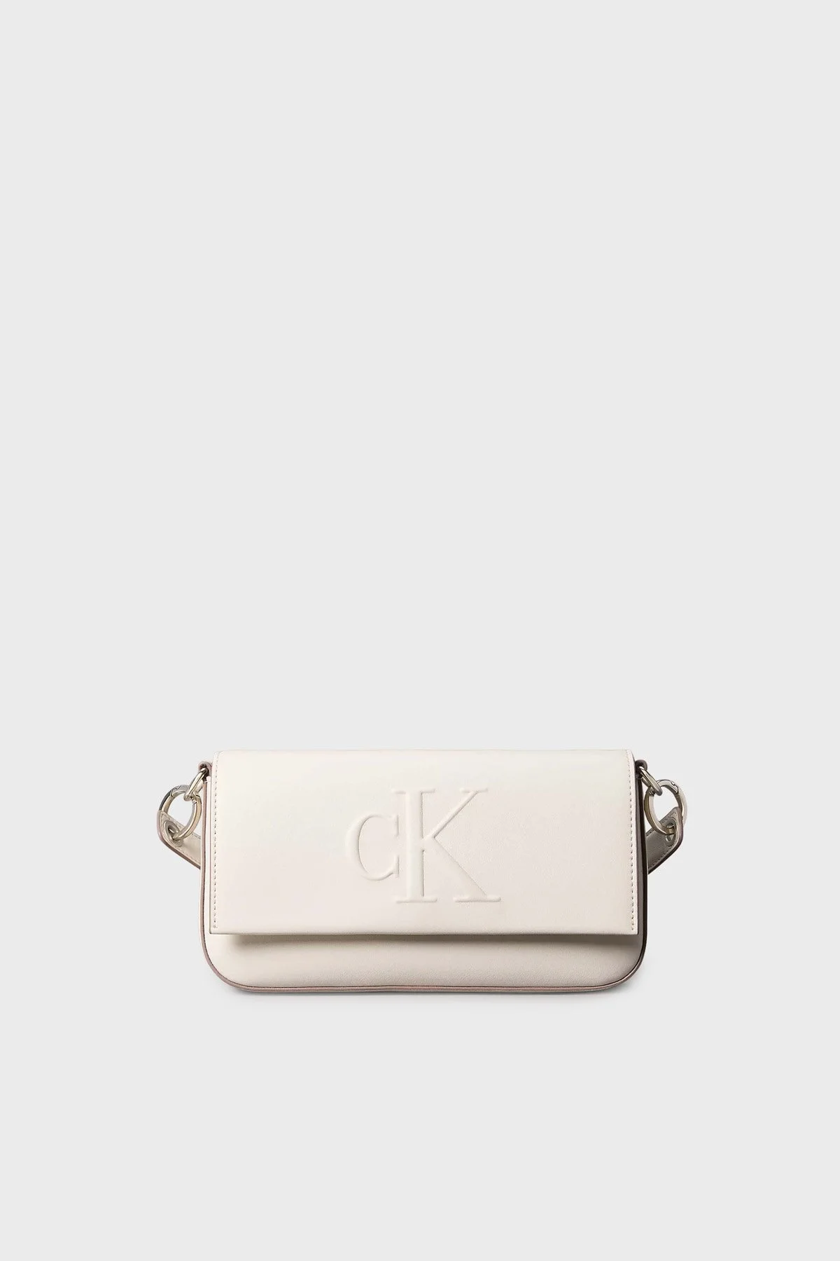 Calvin Klein Kabartma Logolu Omuz Askılı LV04K3148GFUP Bayan Çanta LV04K3148G FUP BEYAZ - 1
