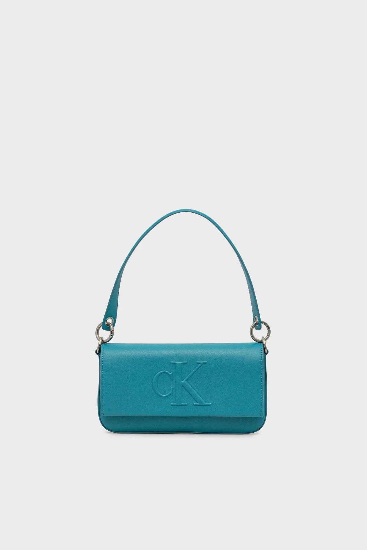 Calvin Klein Kabartma Logolu Omuz Askılı LV04K3148GXT6 Bayan Çanta LV04K3148G XT6 TURKUAZ - 1