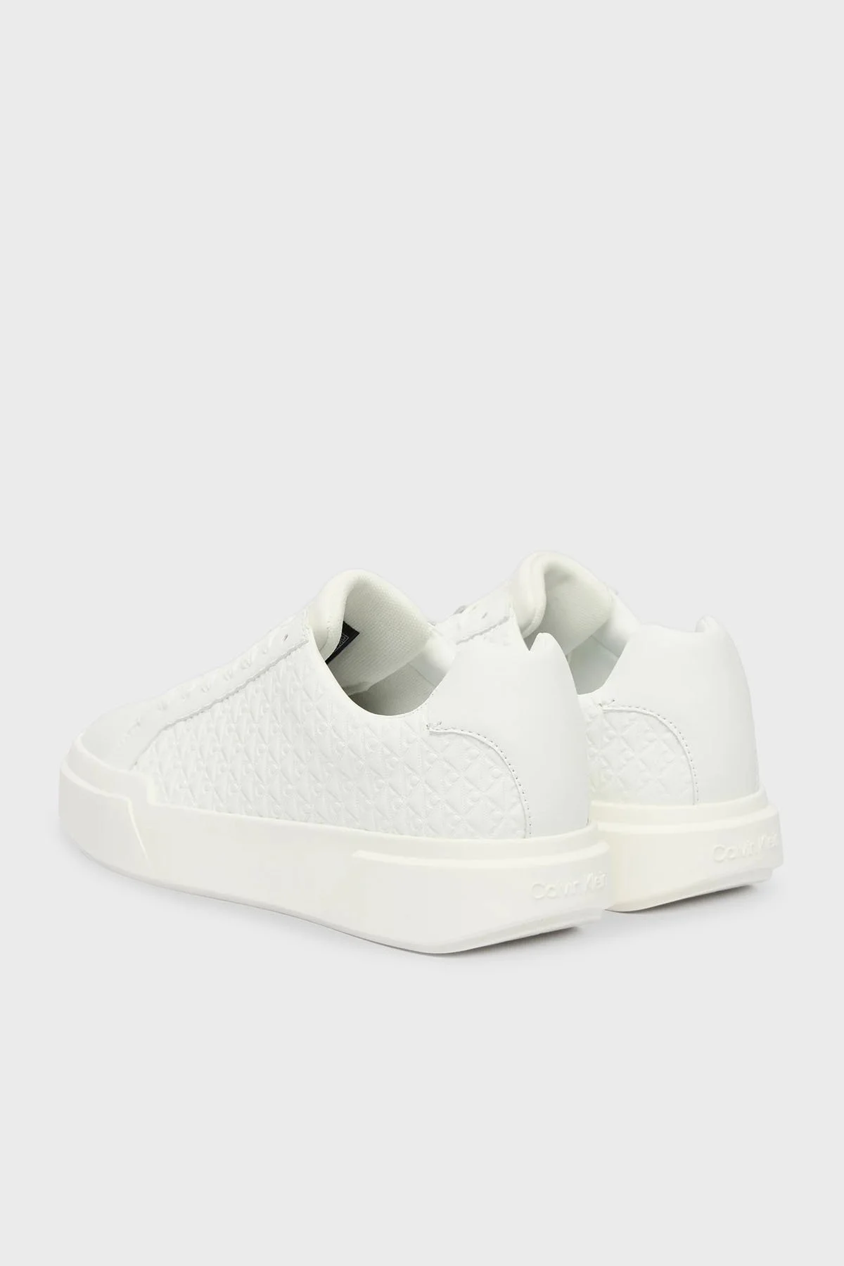 Calvin Klein Kabartma Logolu Sneaker YW0YW020580LB Bayan Ayakkabı YW0YW02058 0LB BEYAZ - 4