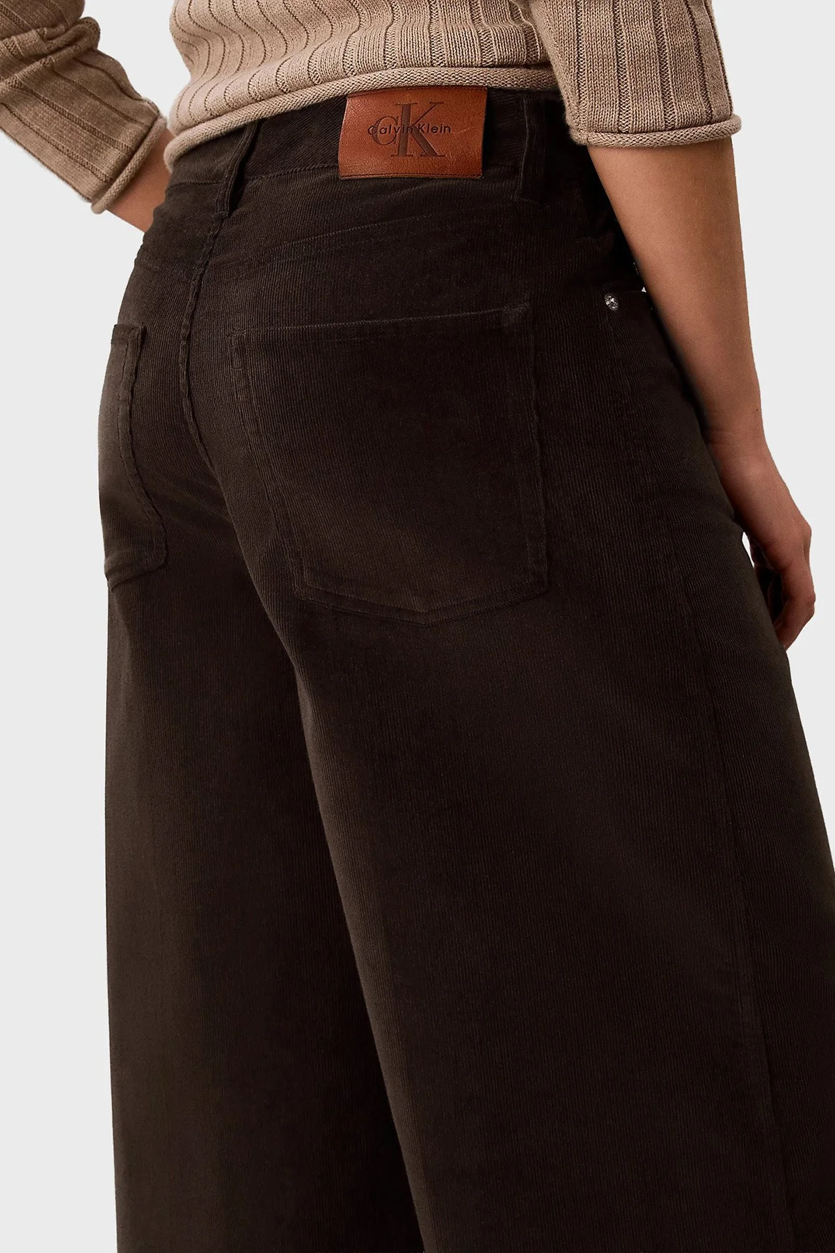 Calvin Klein Kadın Pantolon LV047H622G WFM Kahve - 6