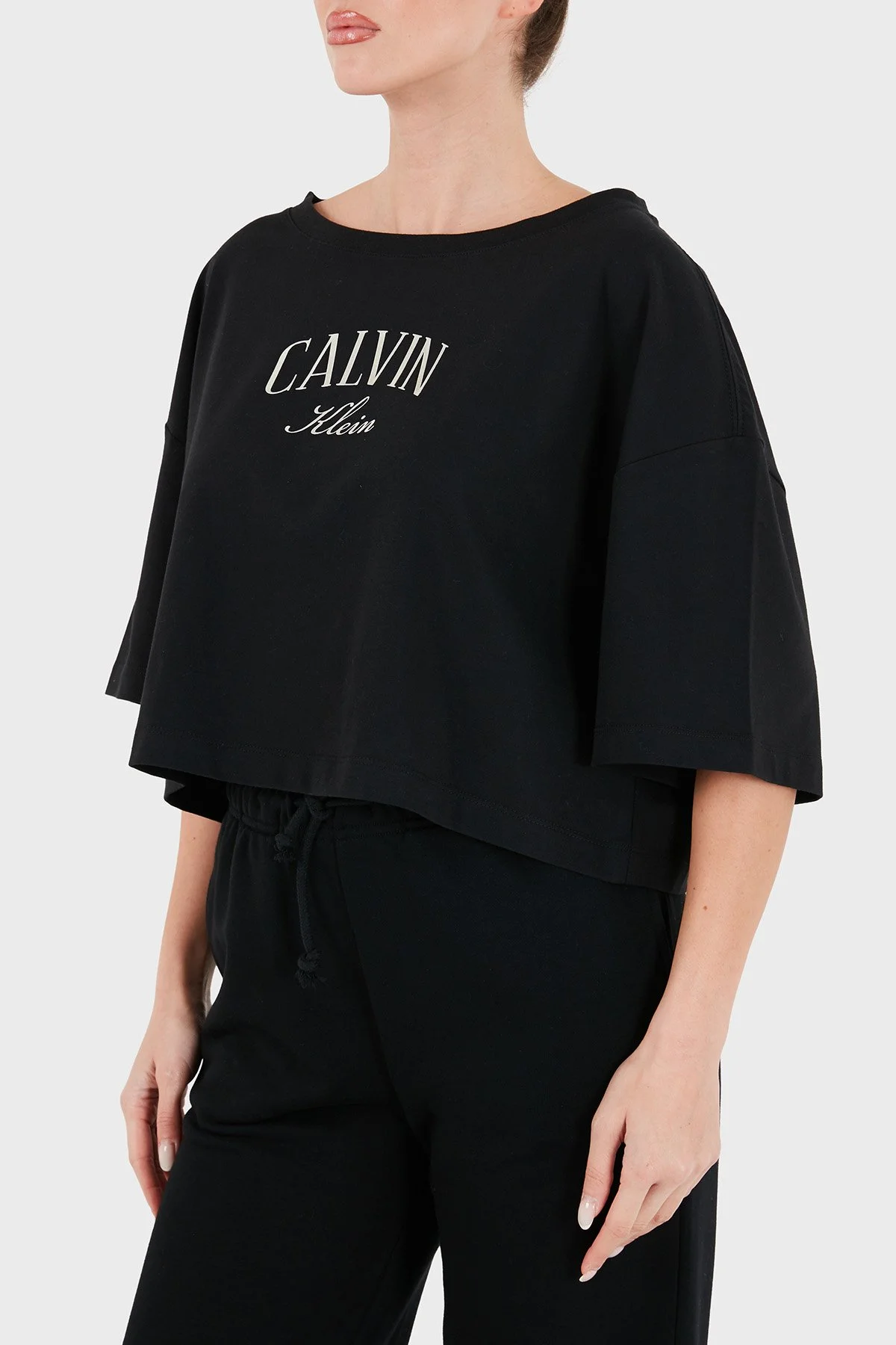 Calvin Klein Kadın T Shirt LV047H823G UB1 Siyah - 4