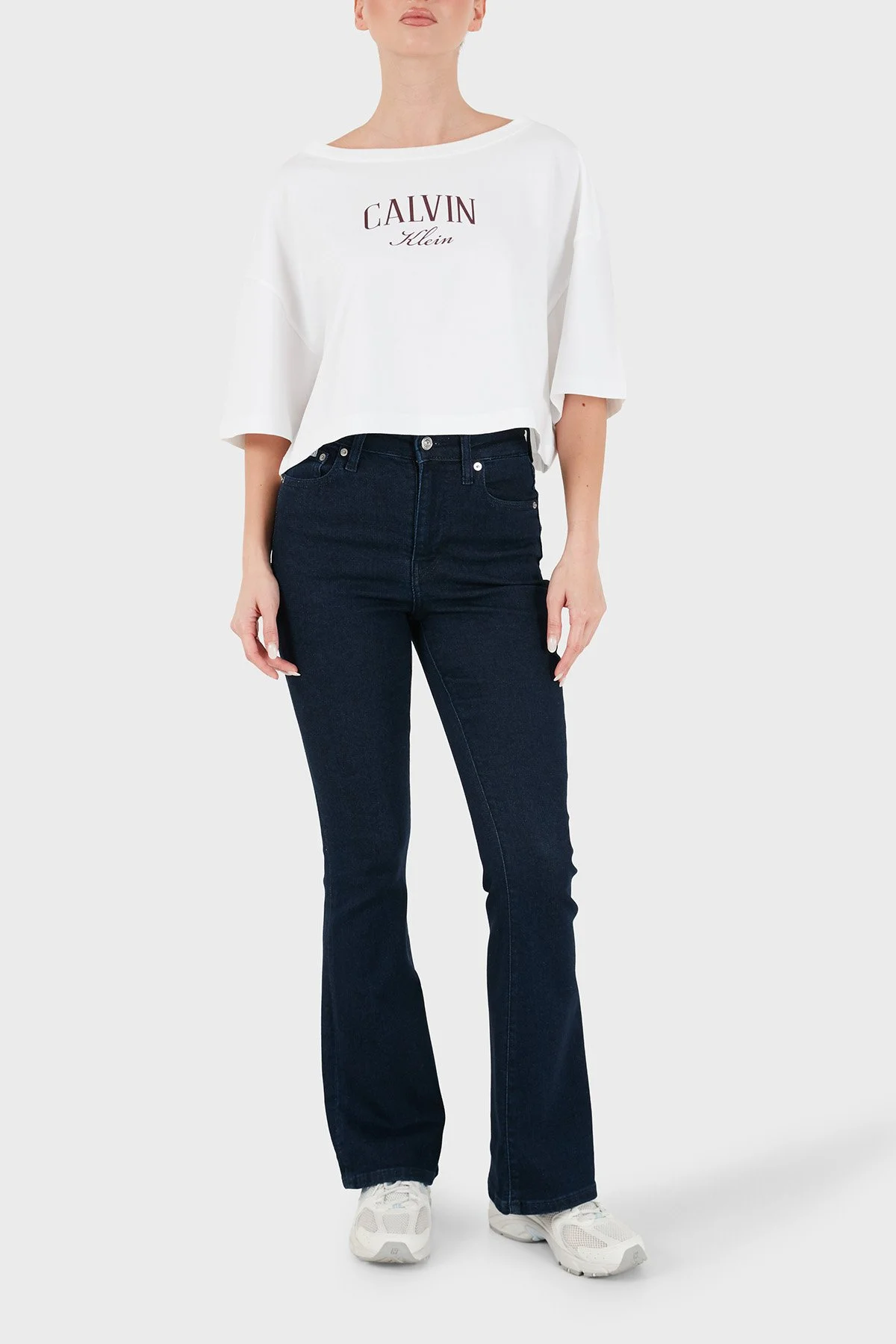 Calvin Klein Kadın T Shirt LV047H823G YAF Beyaz - 1